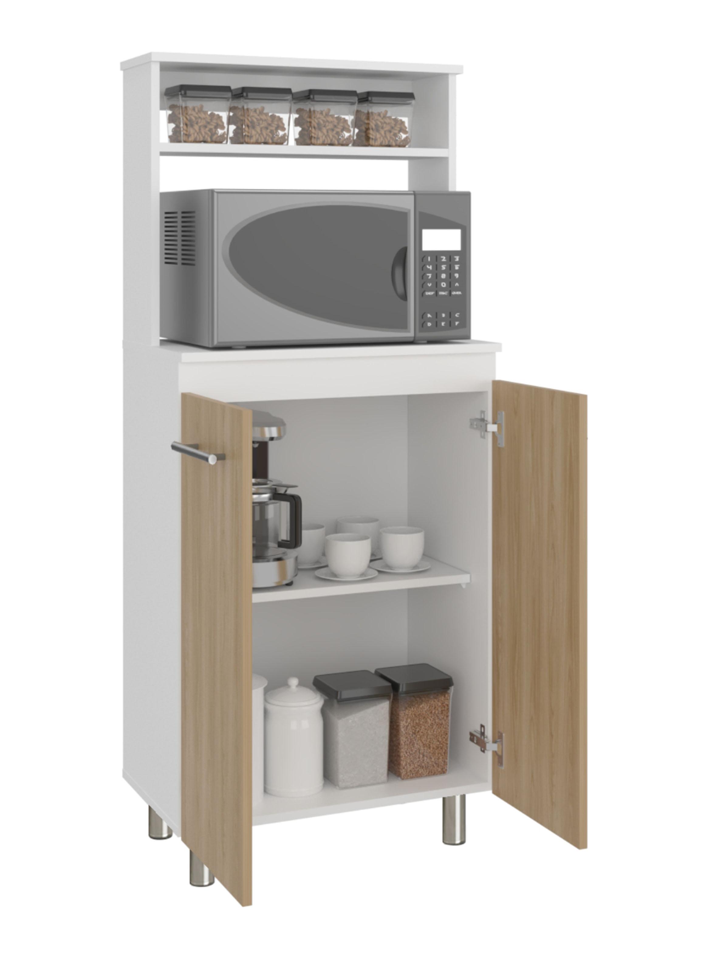 Mueble Microondas Sedona Blanco Mqz y Fresno Europeo-2