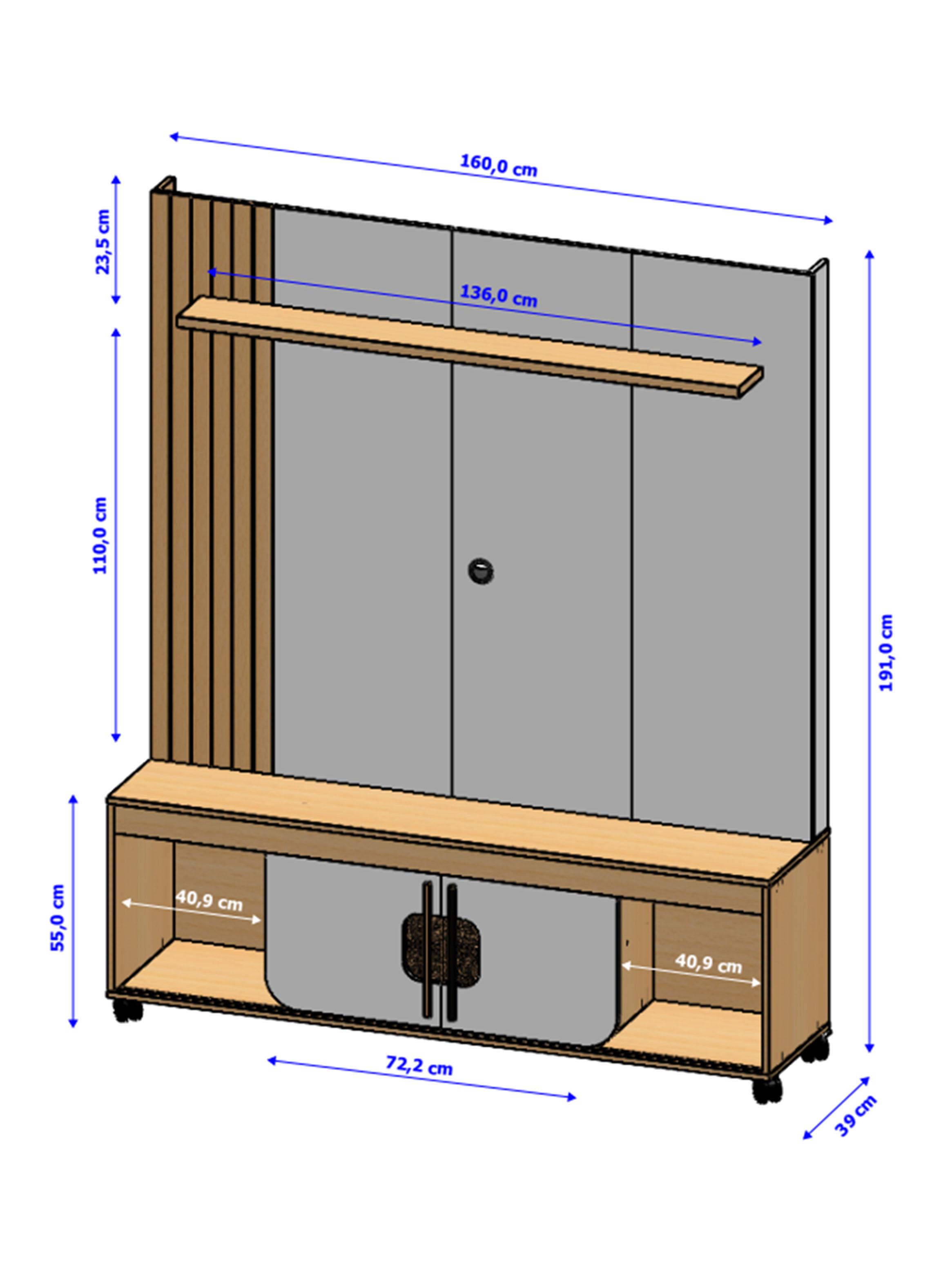 Centro de Entretenimiento Rack TV 65'' Maragogi-1