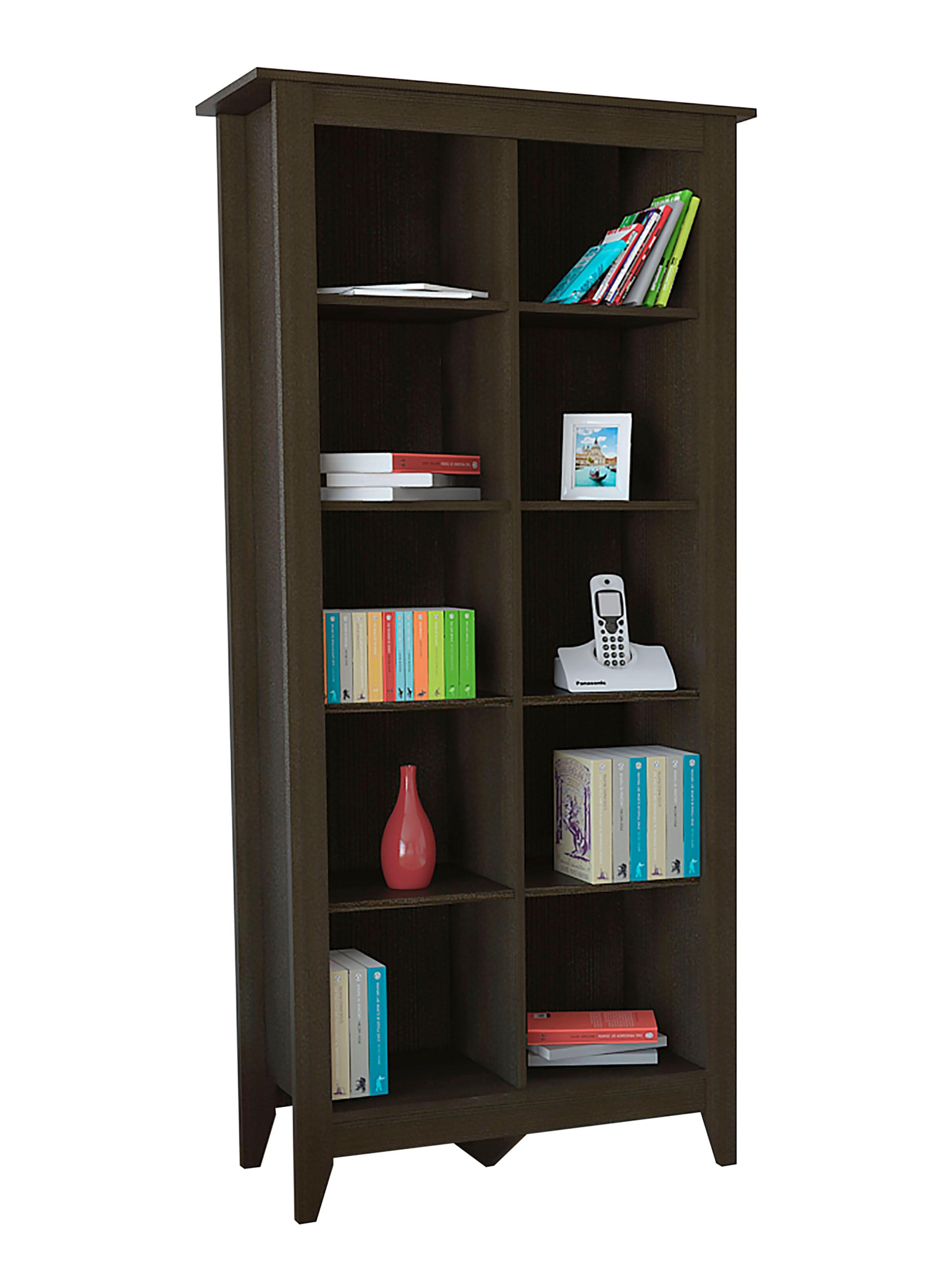 Librero Essential 10 Espacios Wengue 180x86.5x40.7 cm-3