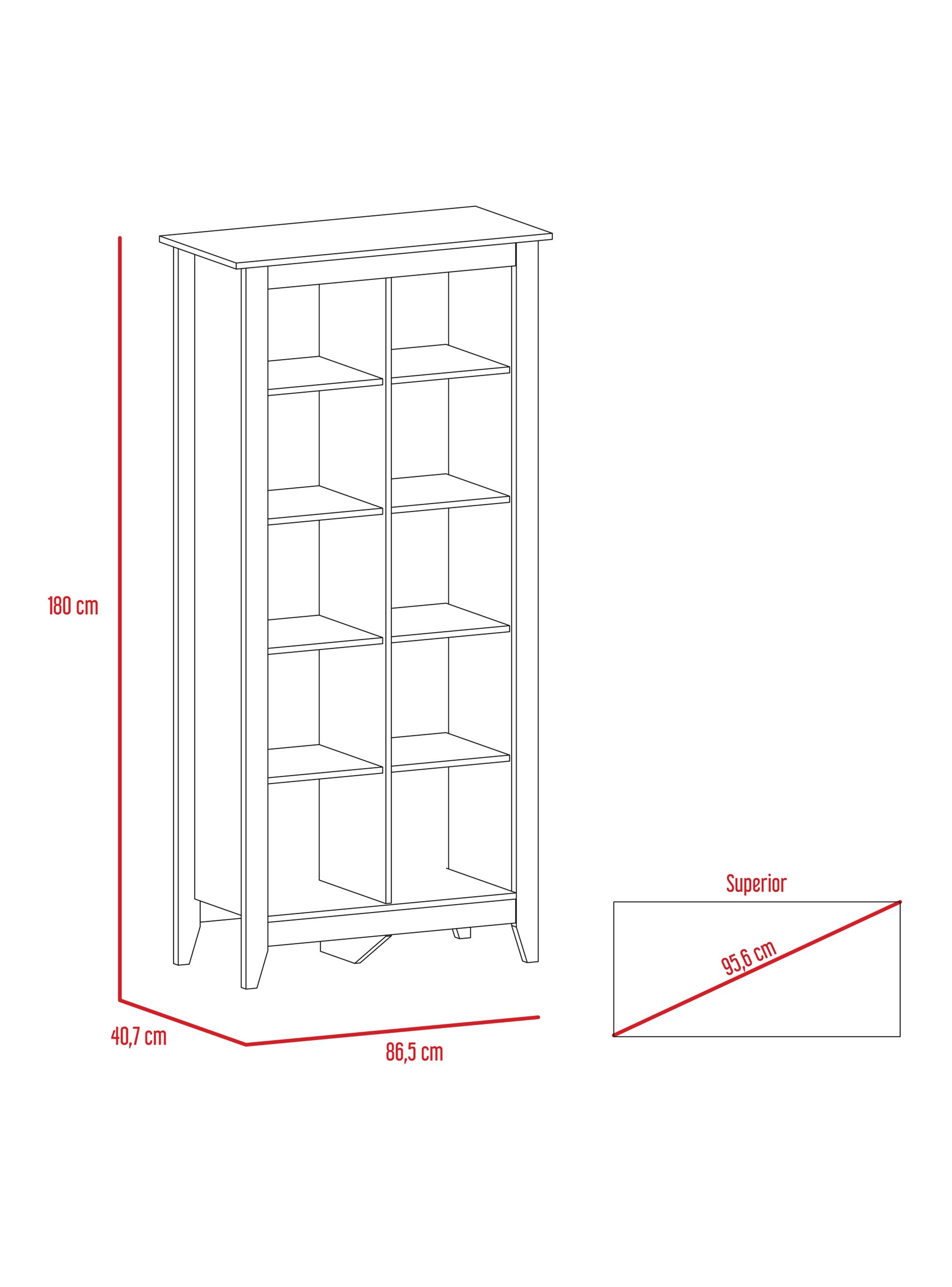 Librero Essential 10 Espacios Wengue 180x86.5x40.7 cm-1