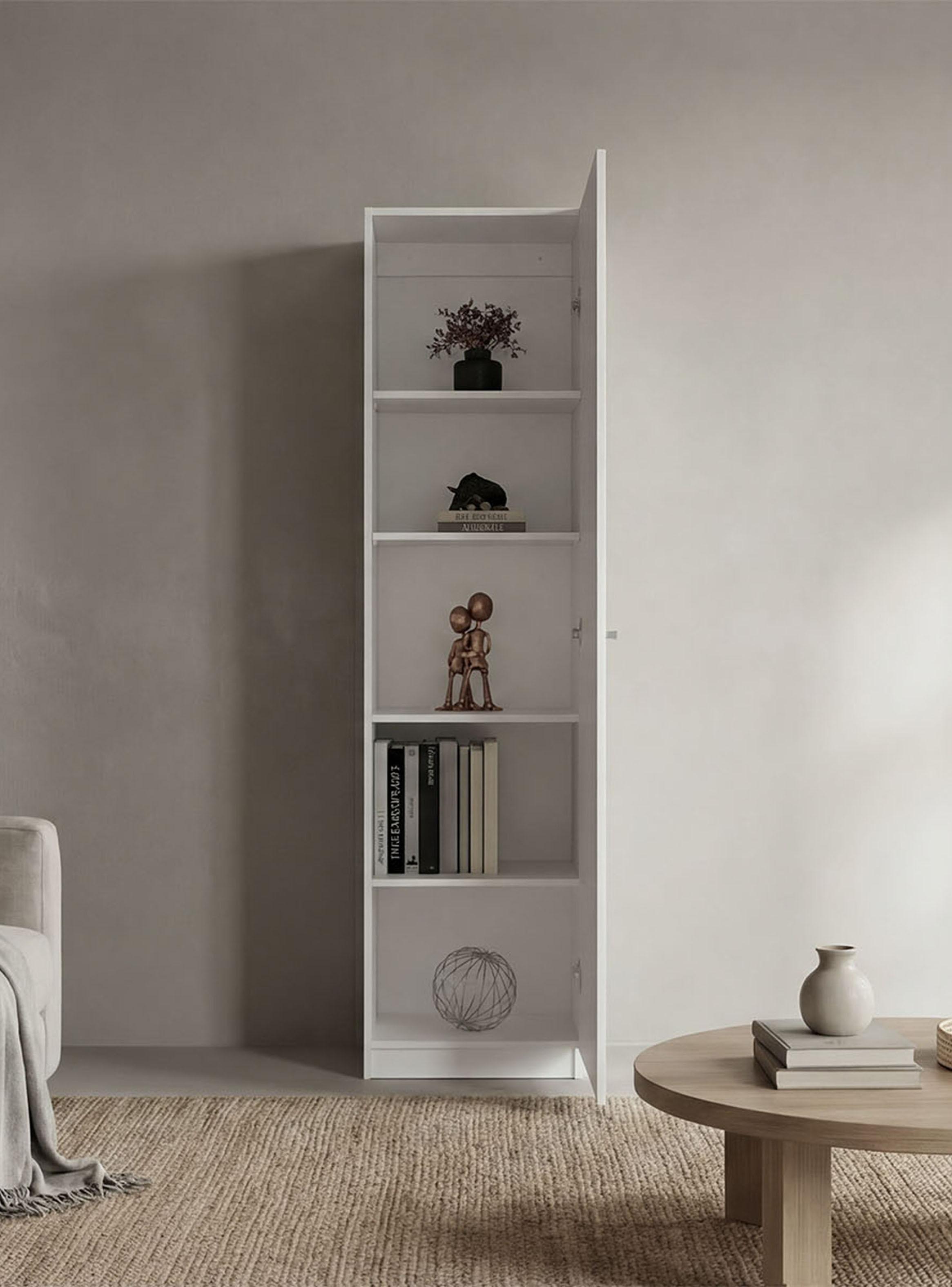 Estante 1 Puerta Home-E5 Blanco-4