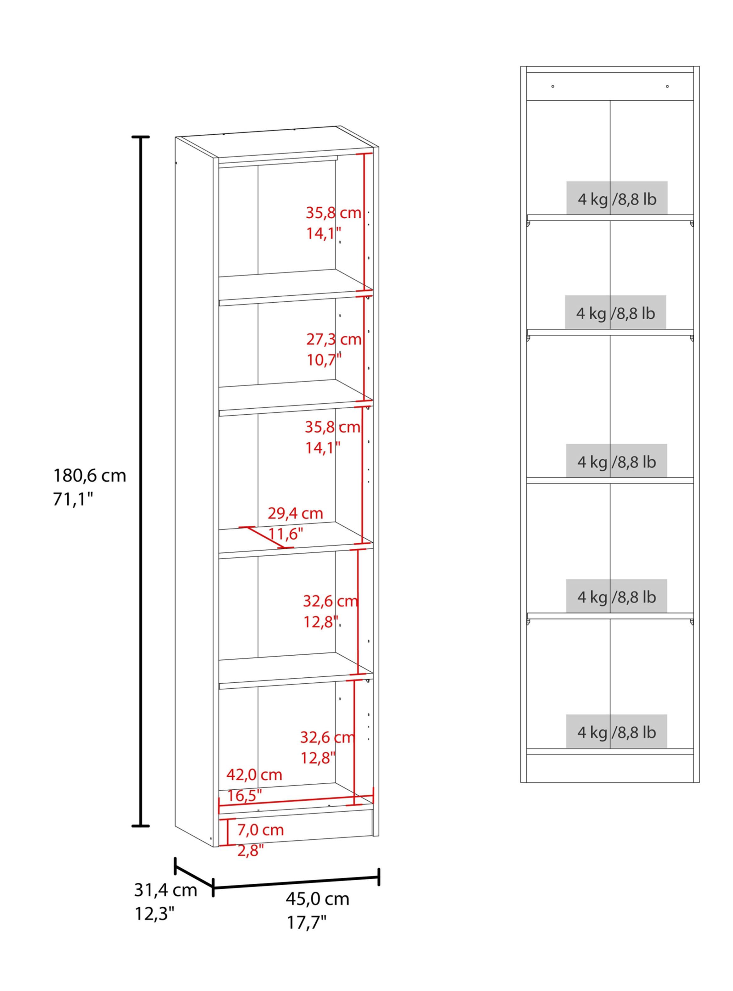 Estante 1 Puerta Home-E5 Blanco-1