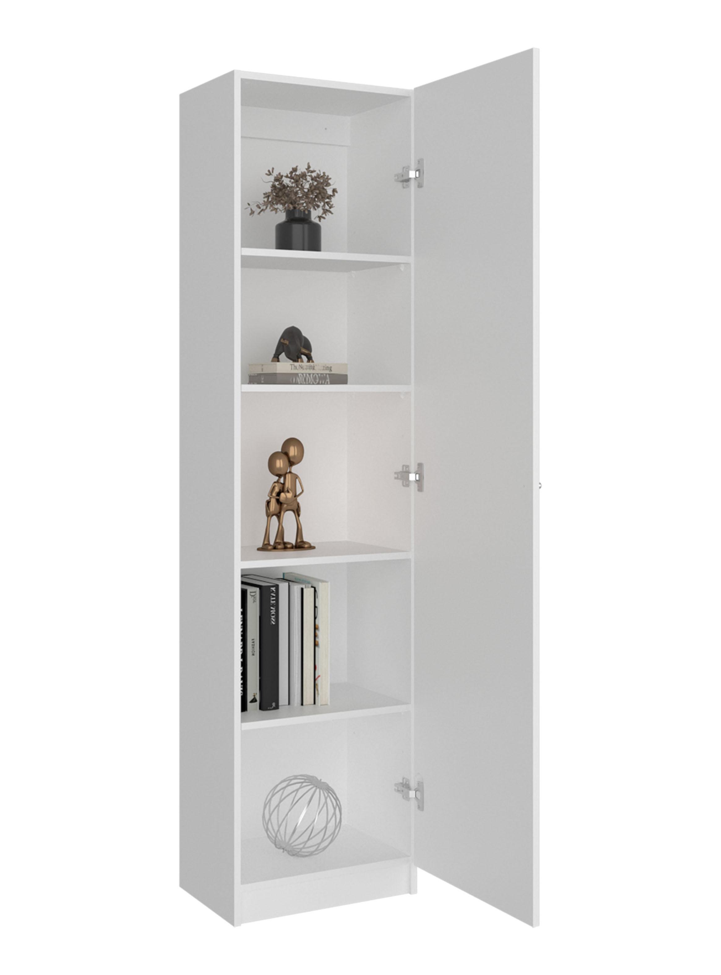 Estante 1 Puerta Home-E5 Blanco-2