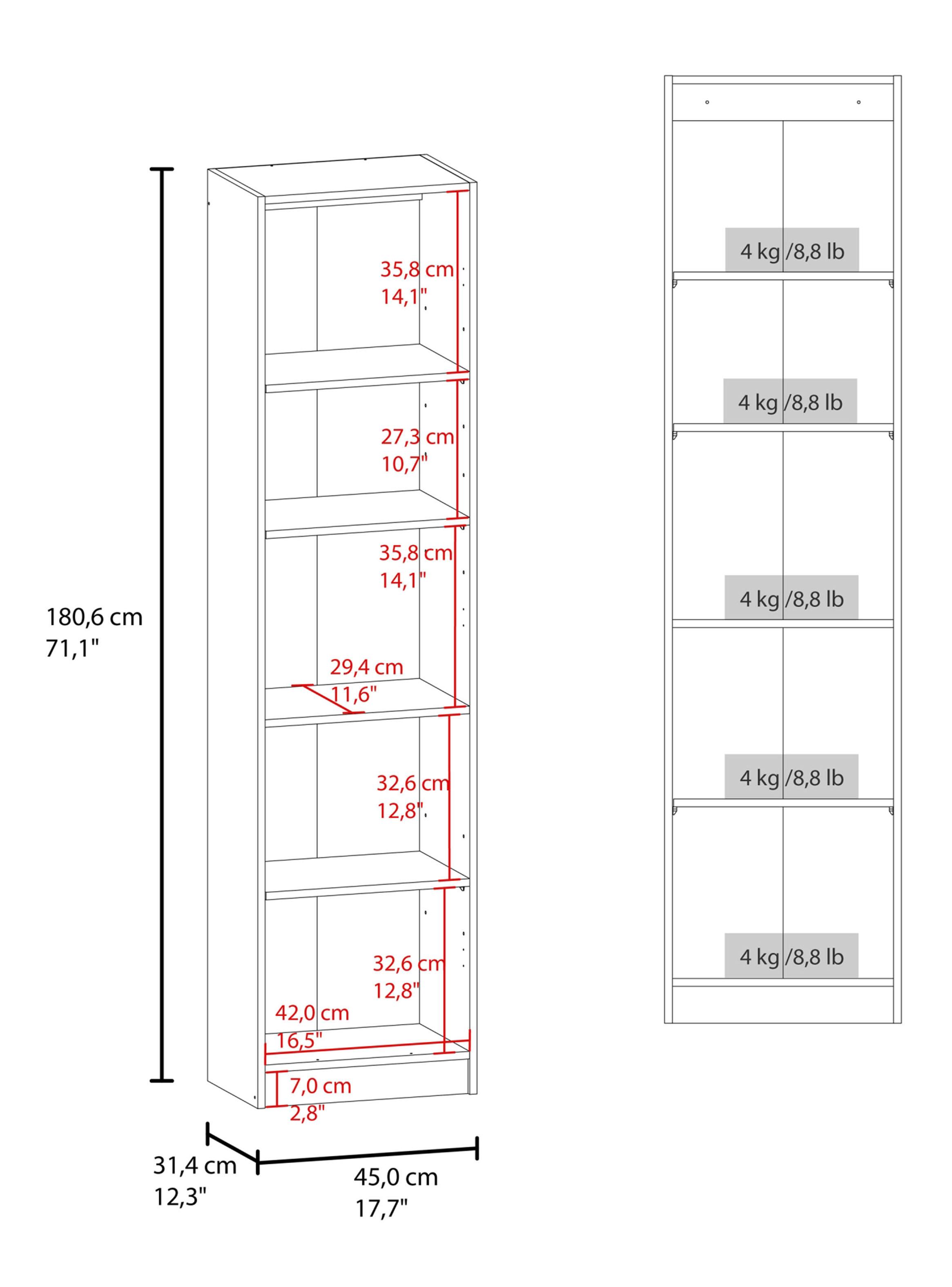 Estante 1 Puerta Home-E5 Macadamia y Blanco-1