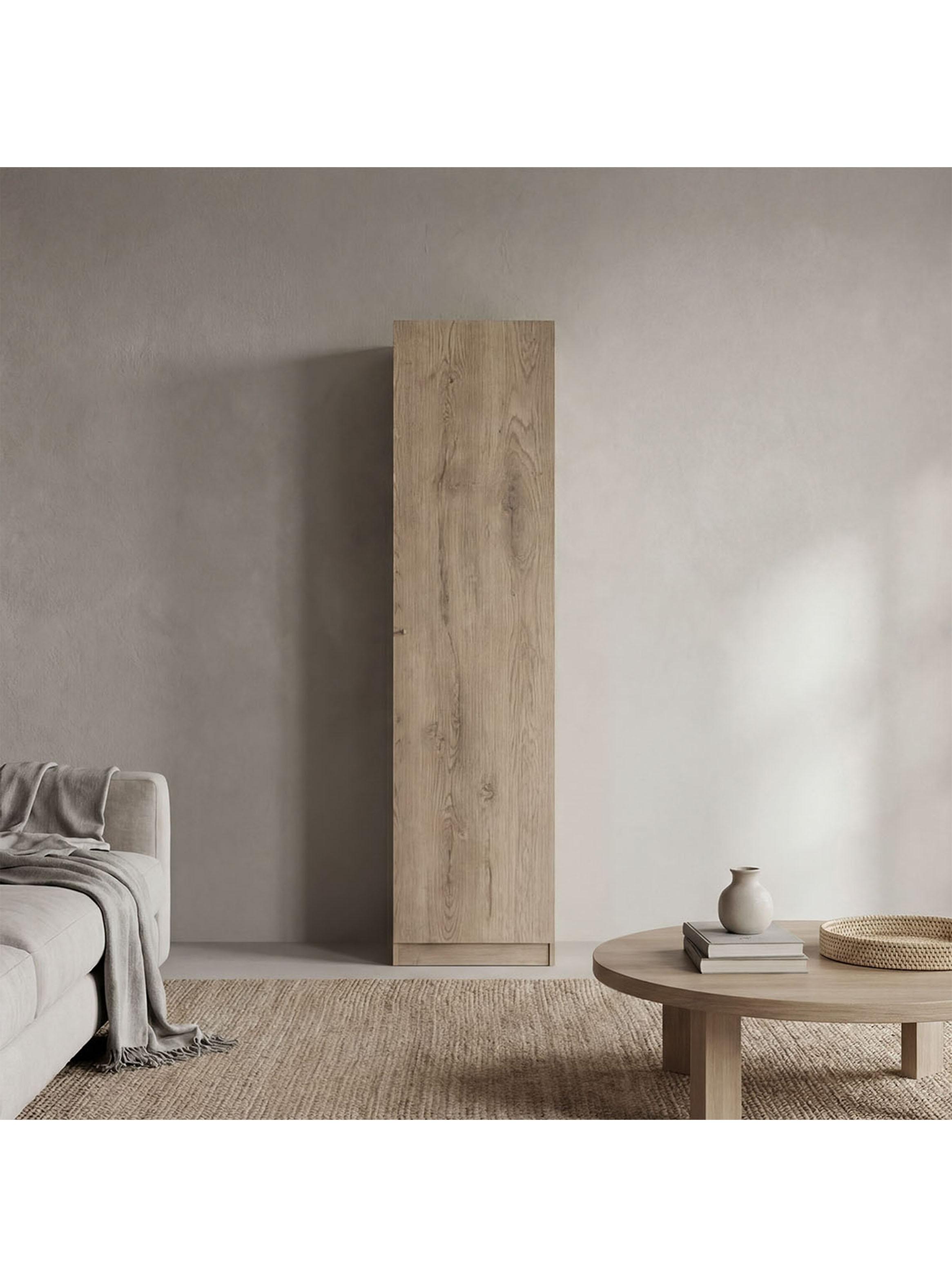 Estante 1 Puerta Home-E5 Macadamia y Blanco-4