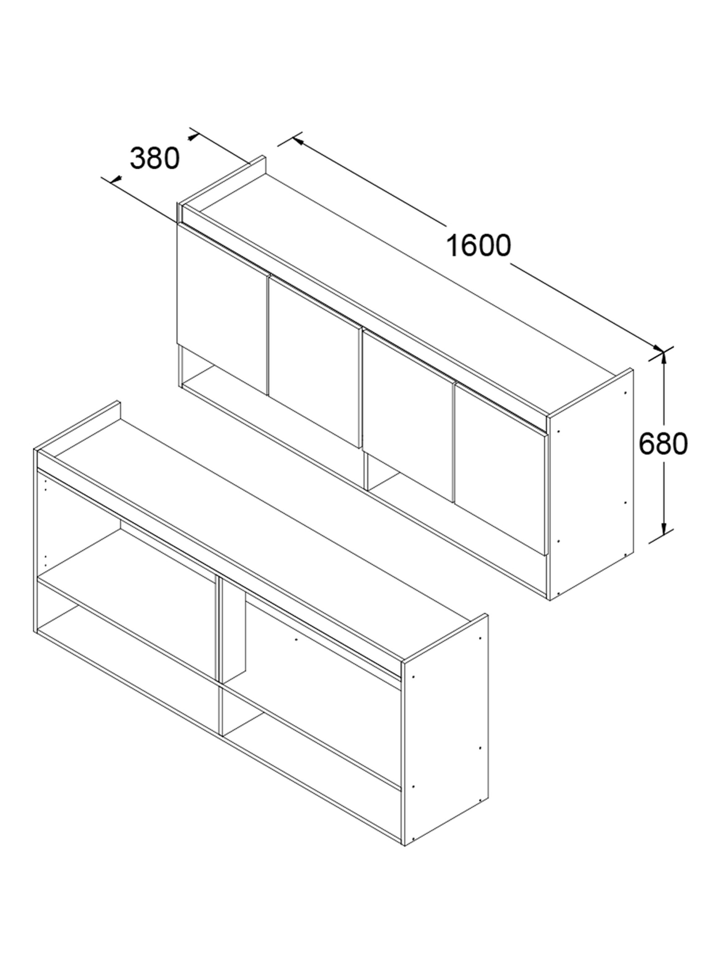Estante Aereo 4 Puertas Selene-1