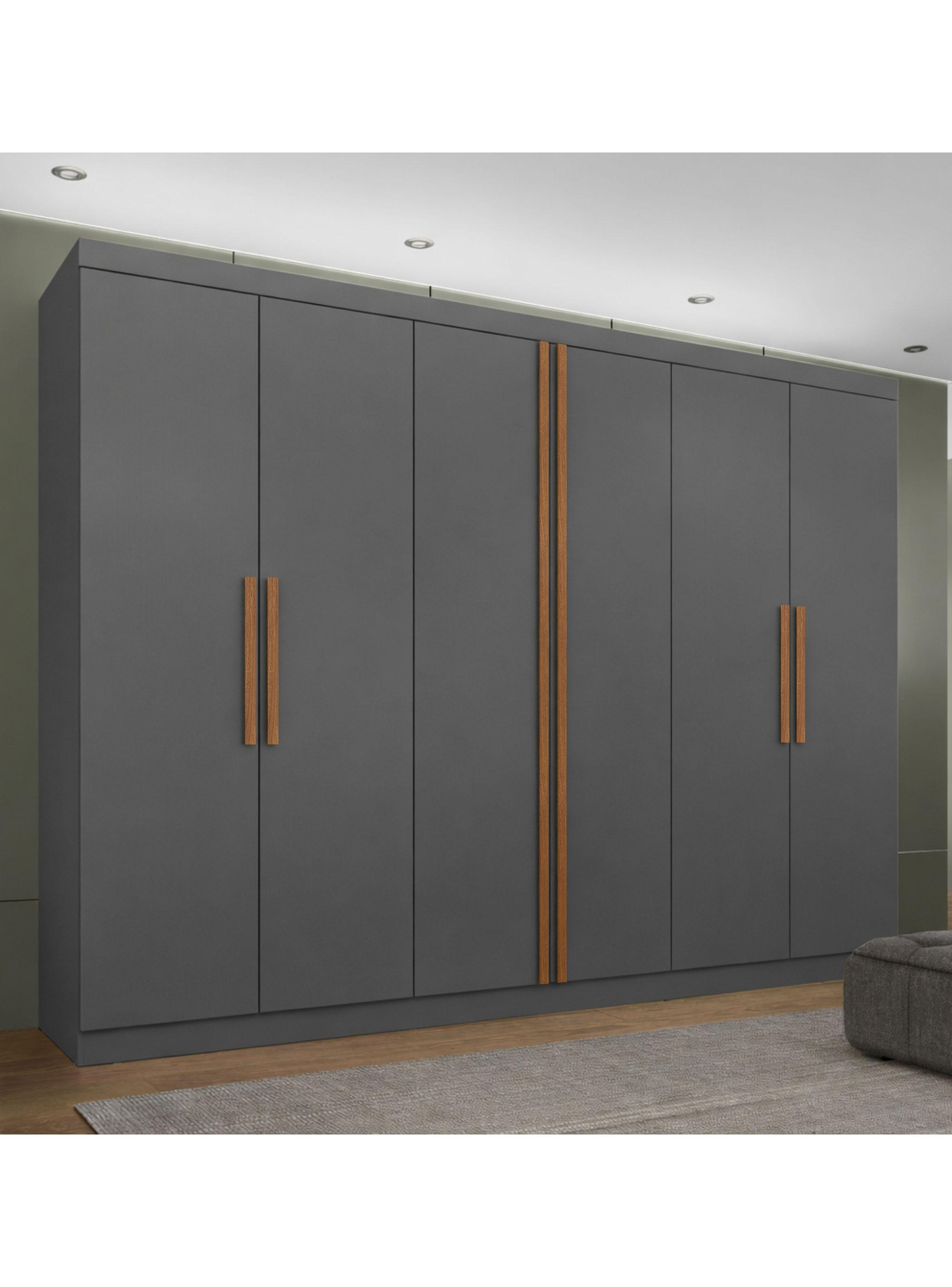 Clóset Titanium 6 Puertas 4 Cajones Gris-4