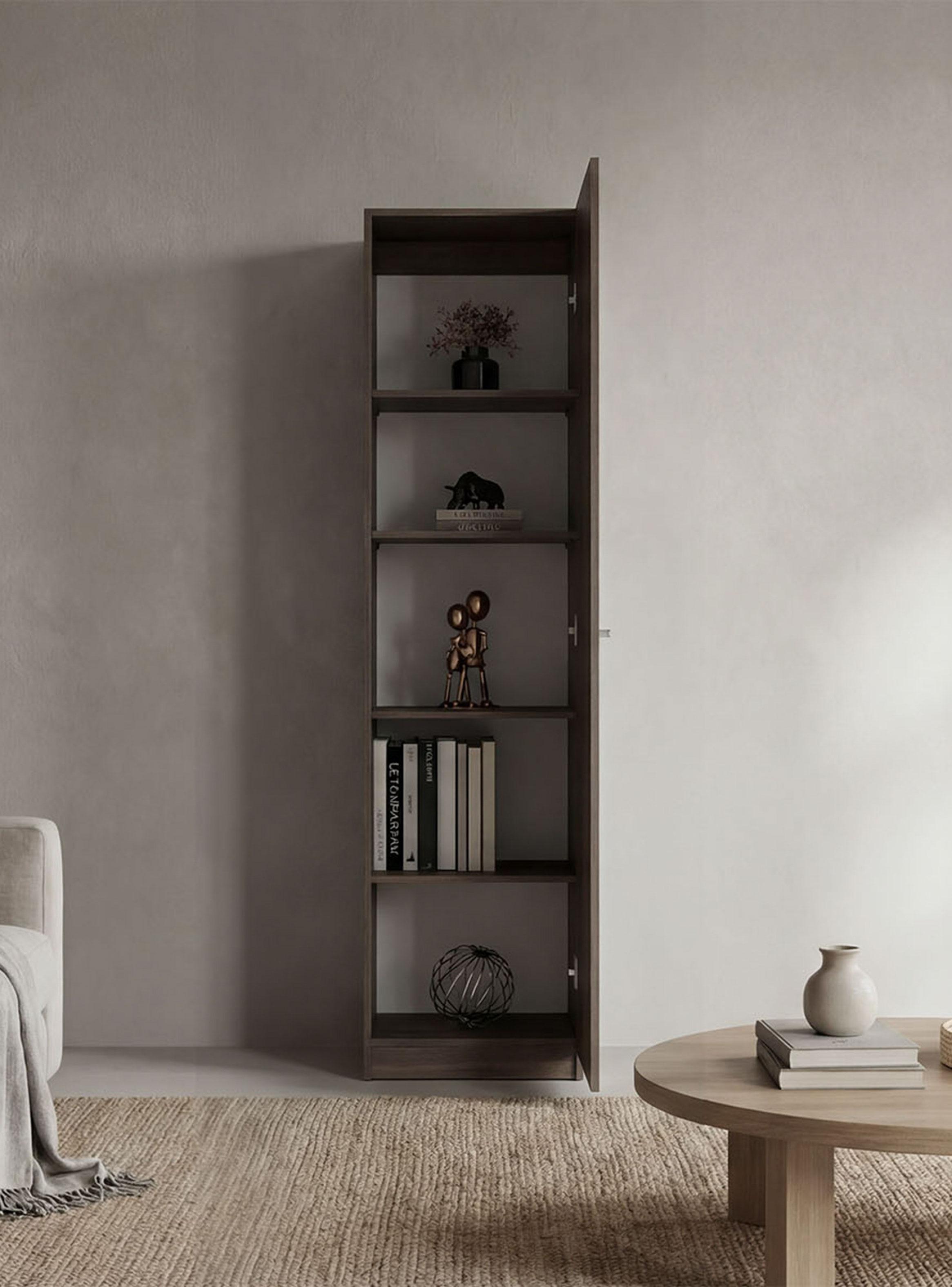 Estante 1 Puerta Home-E5 Milan y Blanco-6