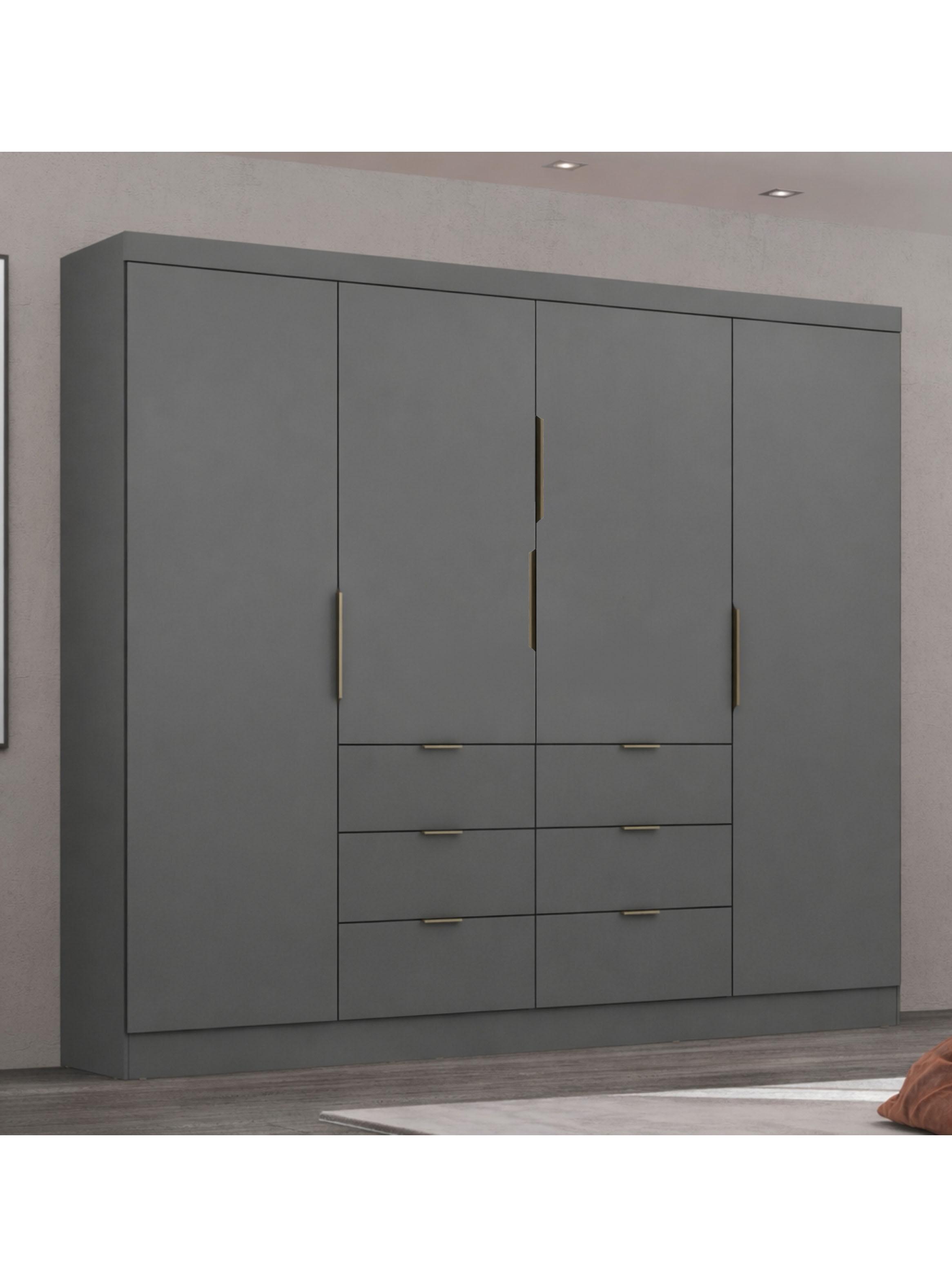 Clóset Click 4 Puertas 6 Cajones Café-2