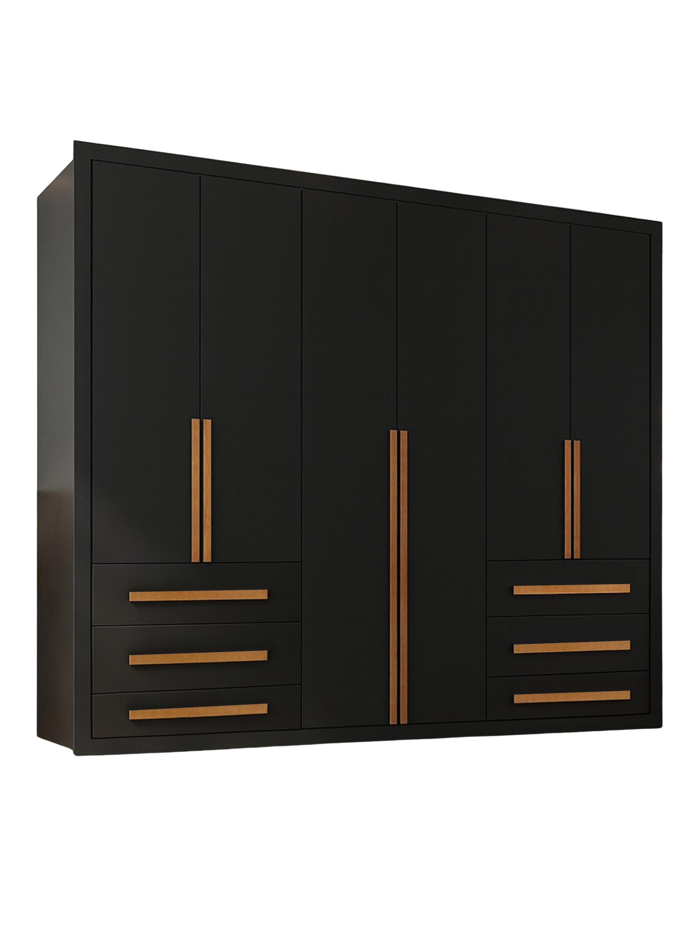 Clóset Veneto 6 Puertas 6 Cajones Café-0