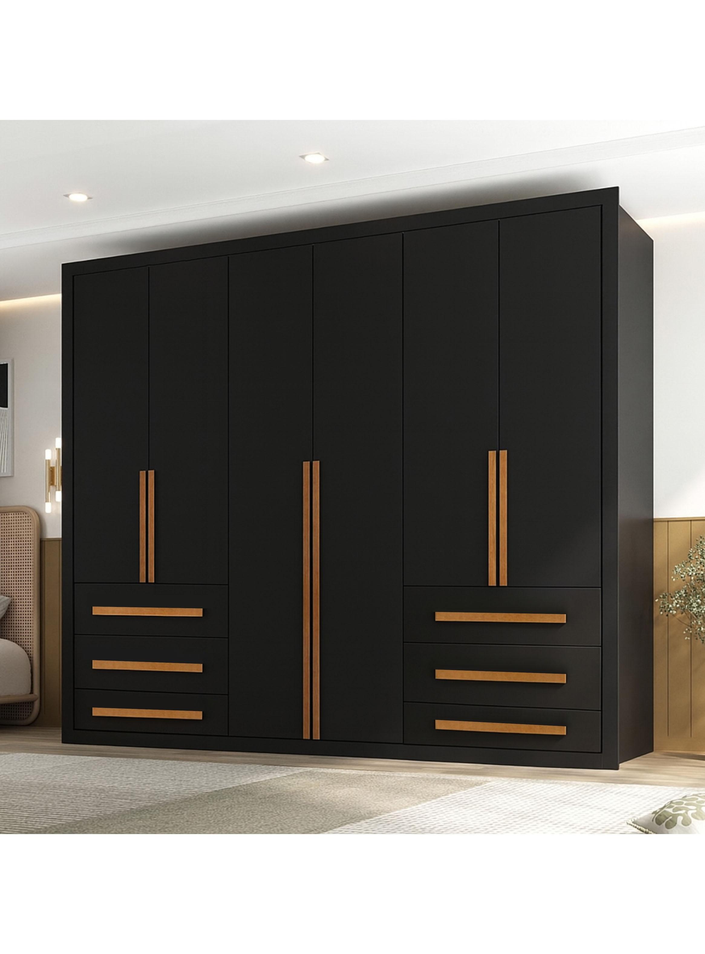 Clóset Veneto 6 Puertas 6 Cajones Café-4