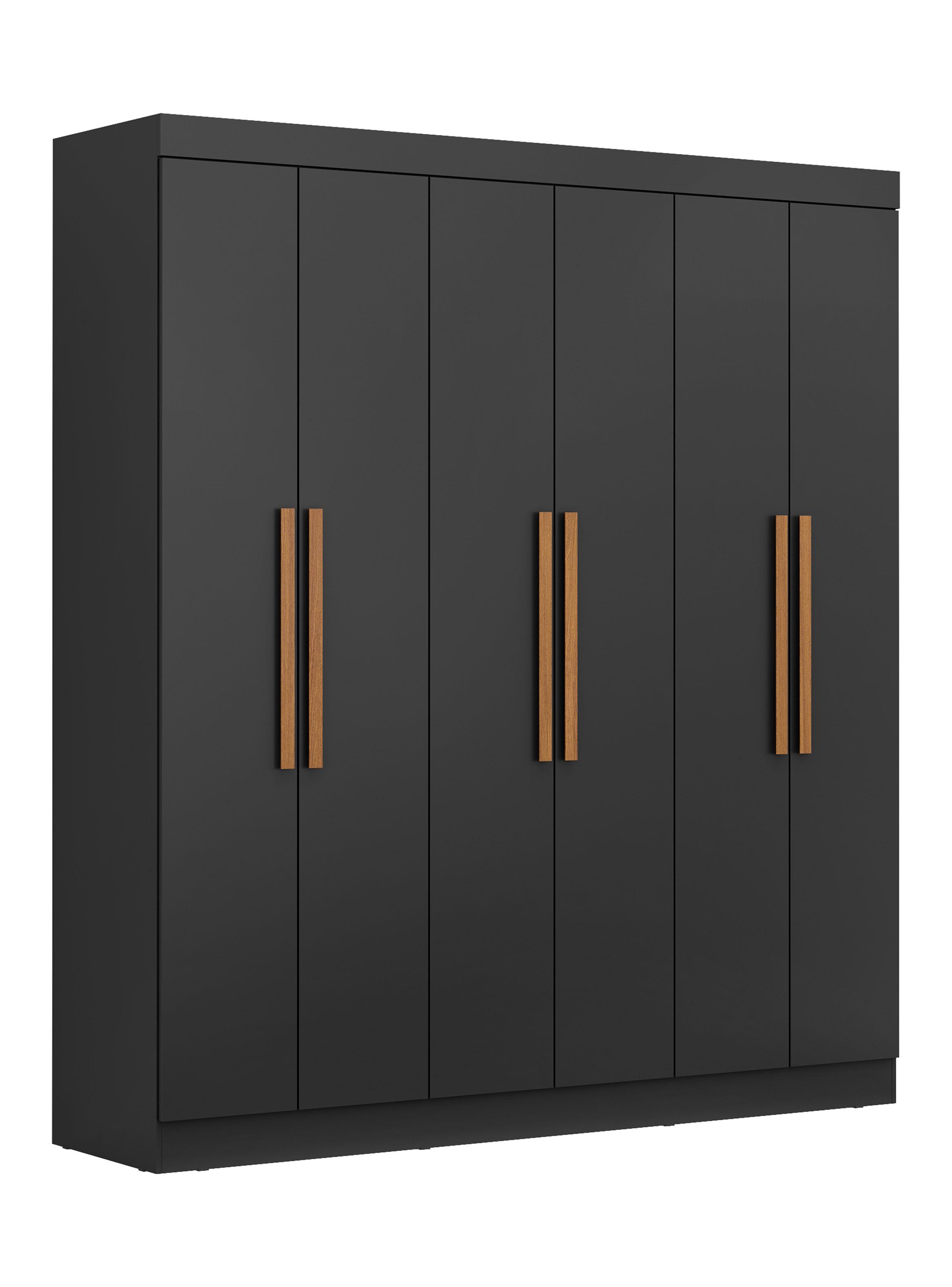 Clóset Paris 6 Puertas 2 Cajones Negro-0