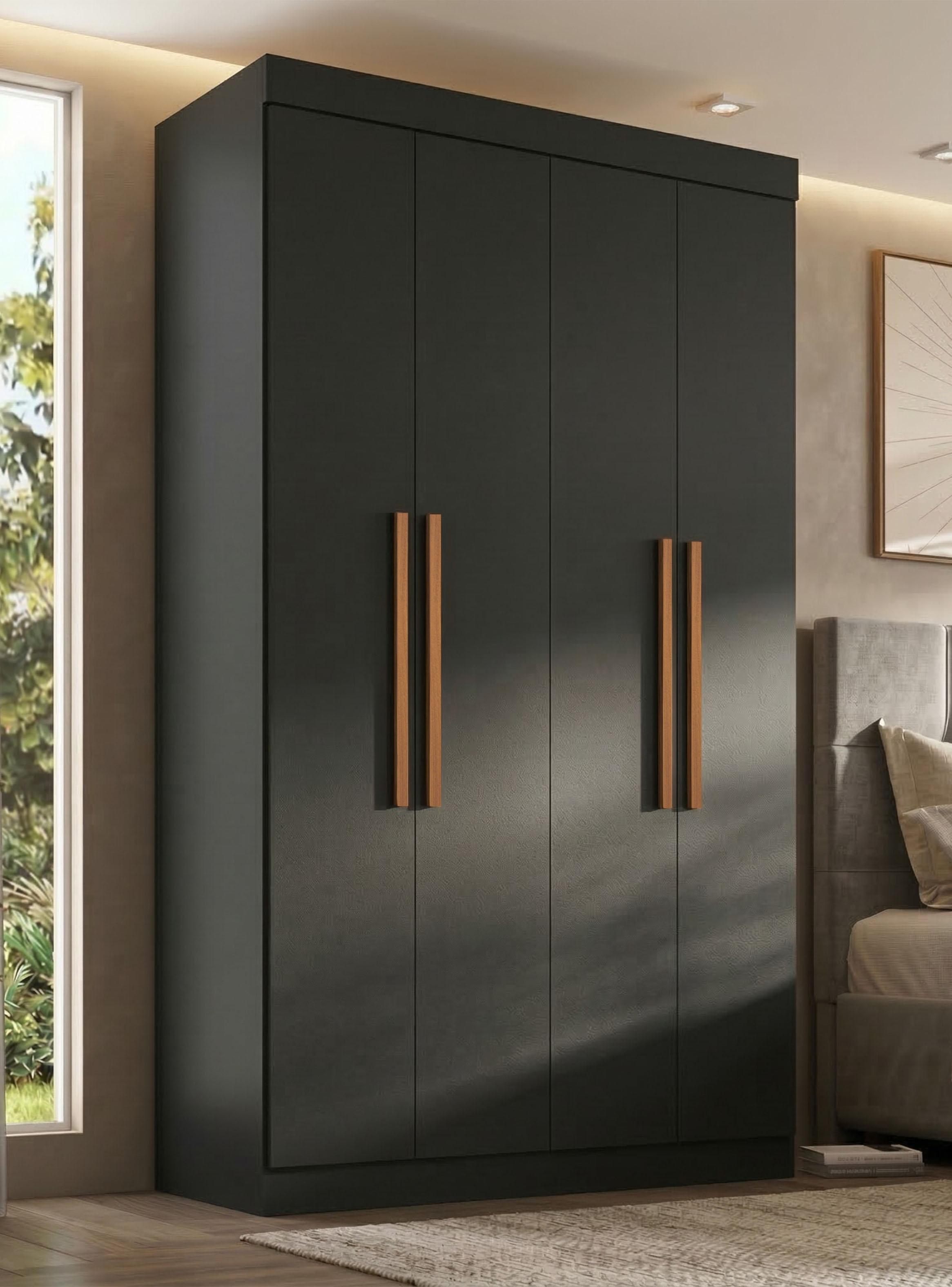 Clóset Paris 4 Puertas 2 Cajones Negro-3