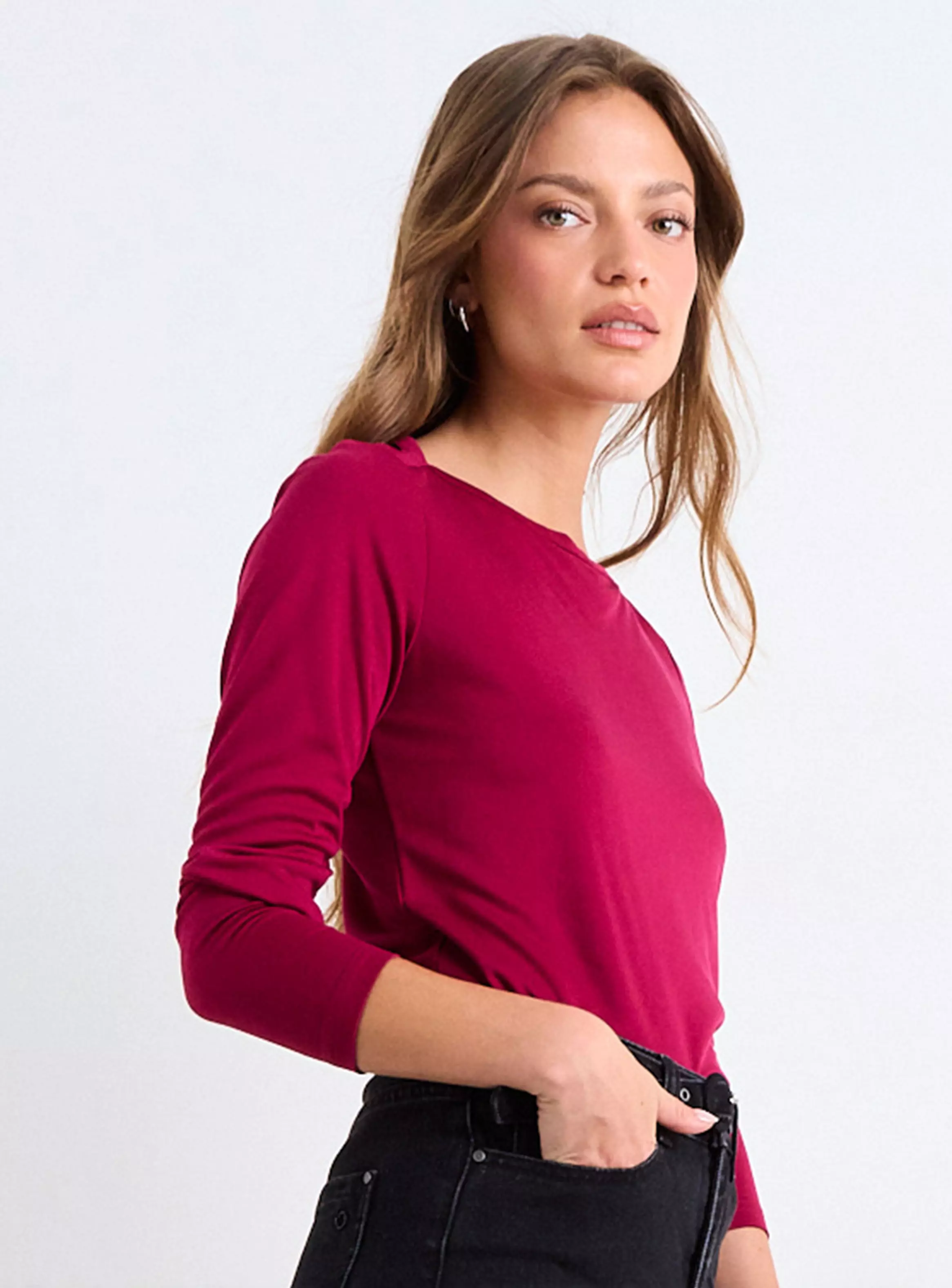 Polera Lisa Cuello Bote-2