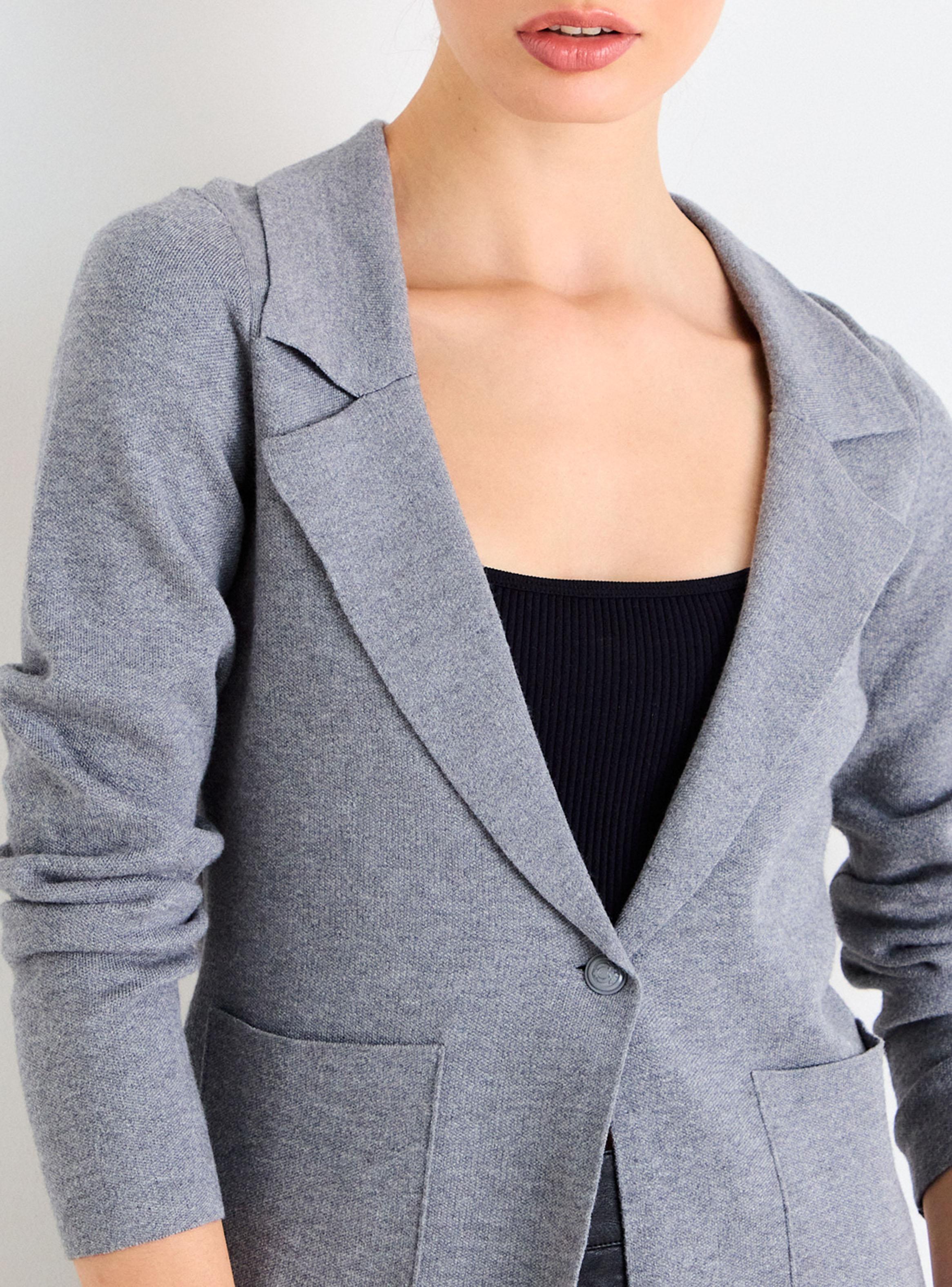 Blazer Tejido Bolsillos-3