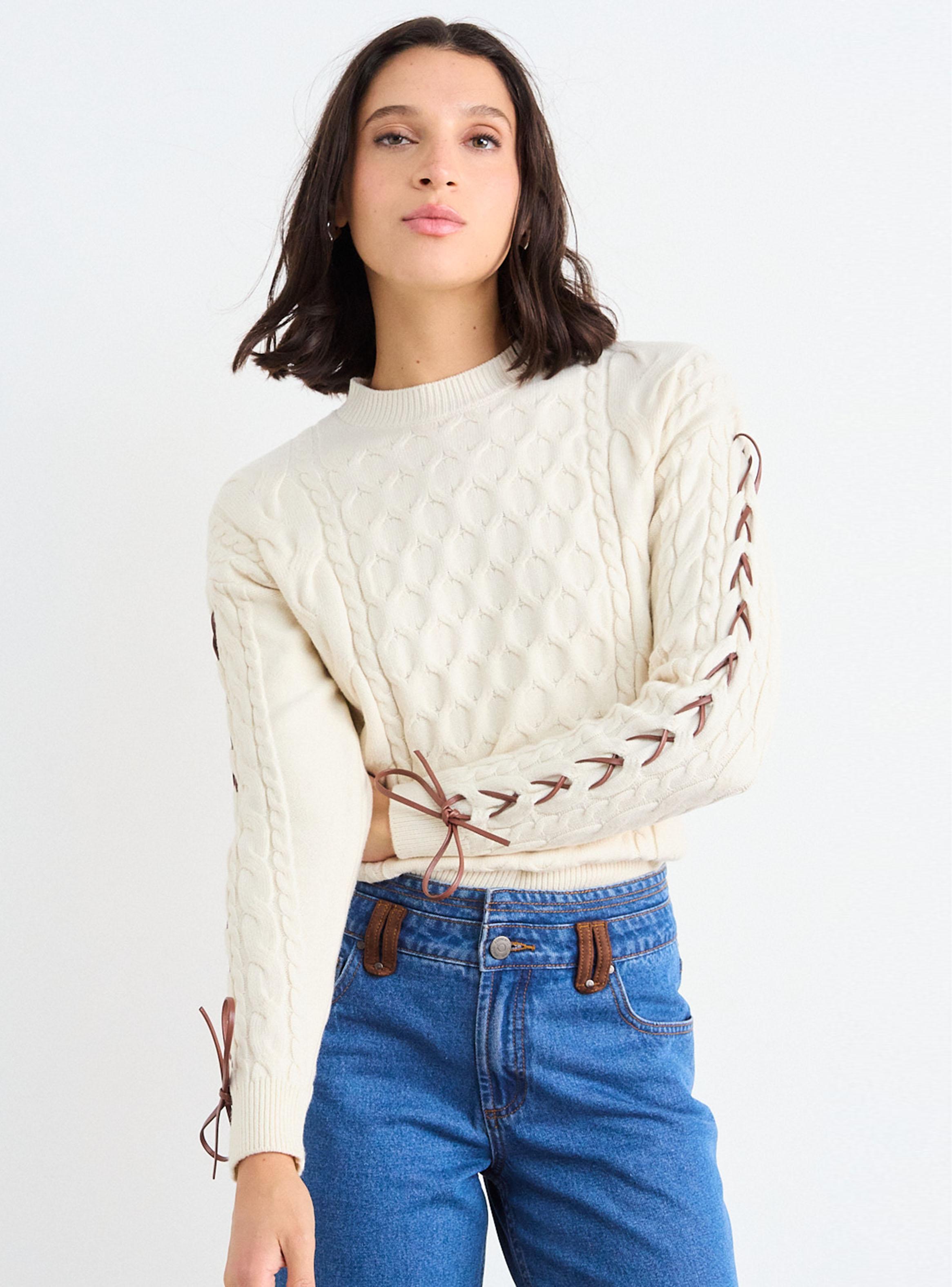 Sweater Cordón Detalle Manga-0
