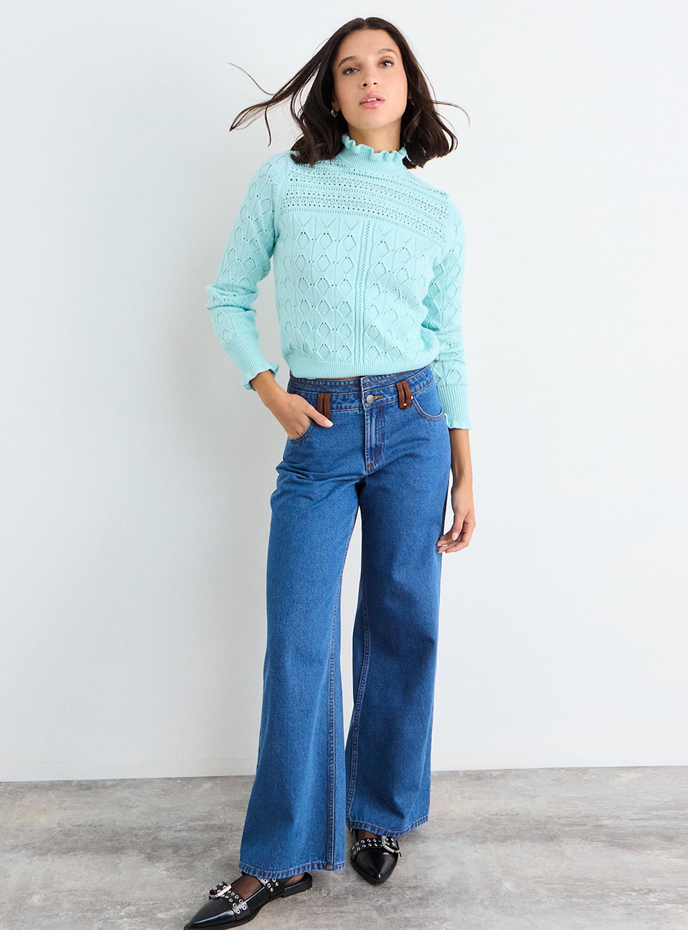 Sweater Cuello Alto Ondulado-4