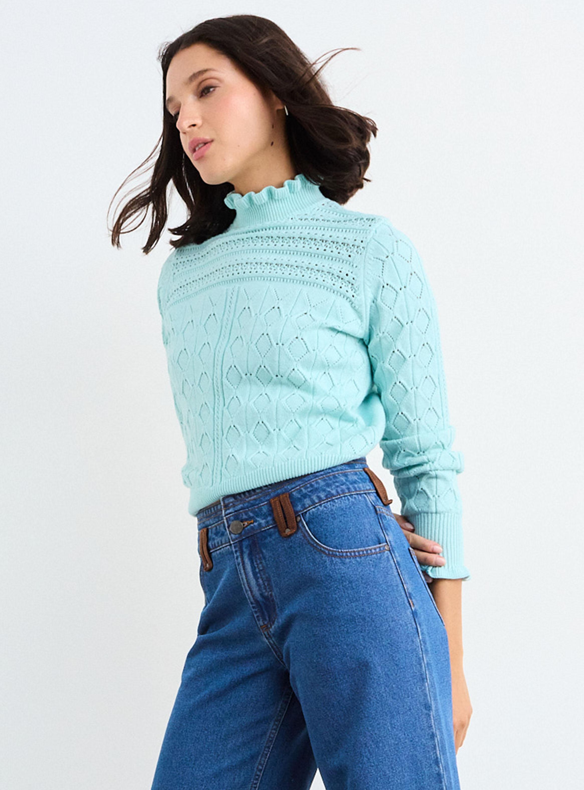 Sweater Cuello Alto Ondulado-2