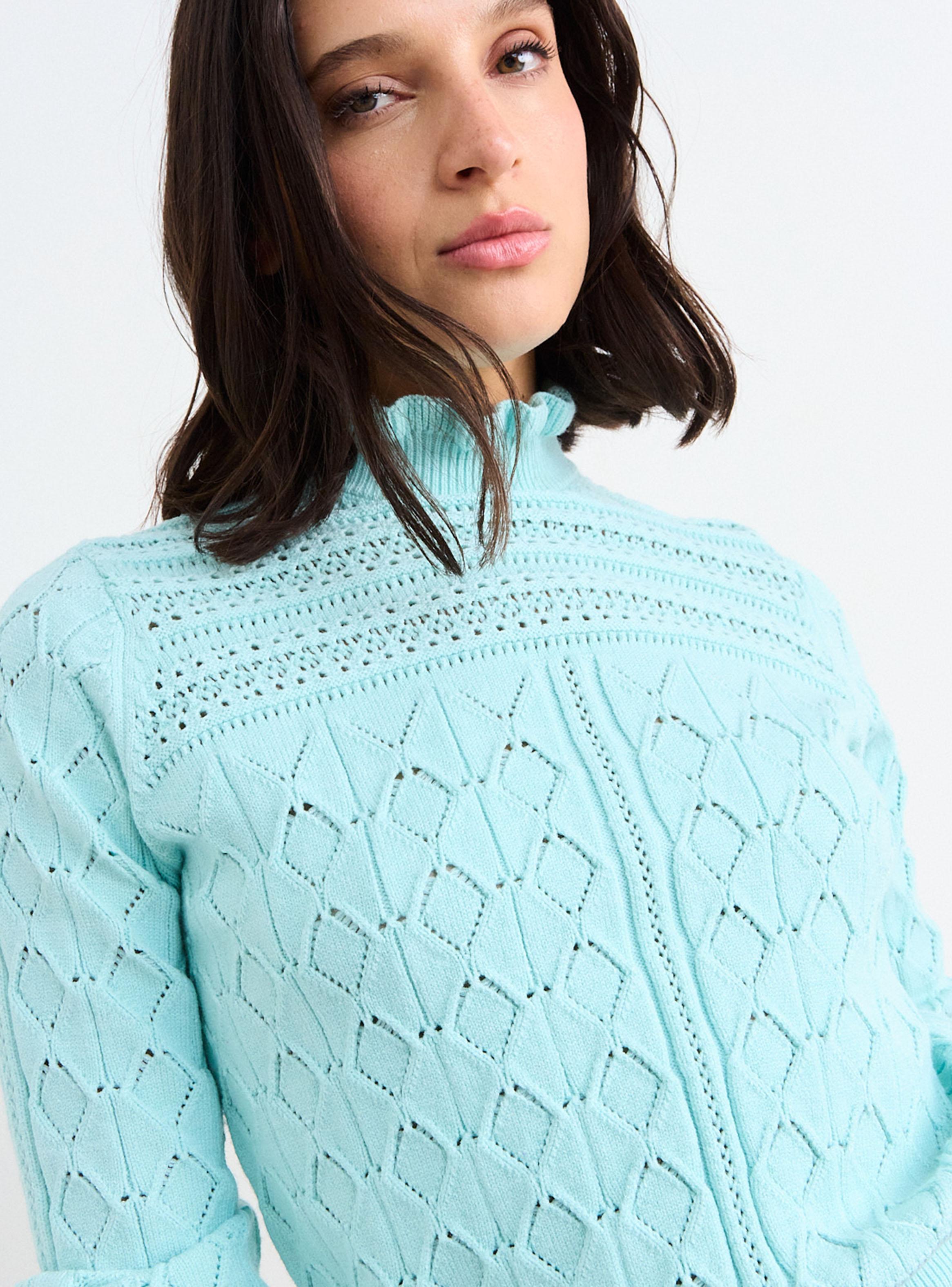 Sweater Cuello Alto Ondulado-3