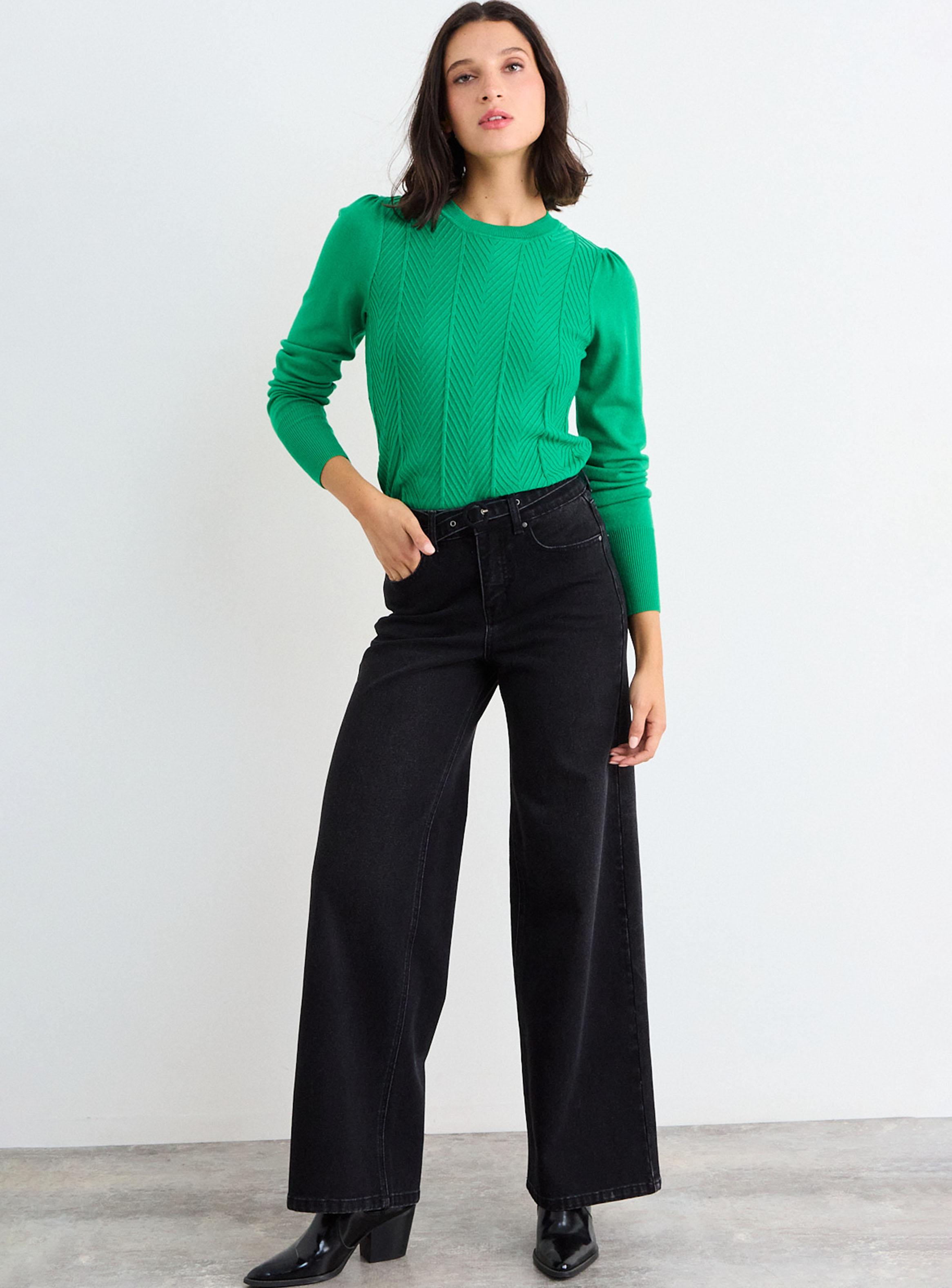 Sweater Liso con Cuello Redondo Regular-3