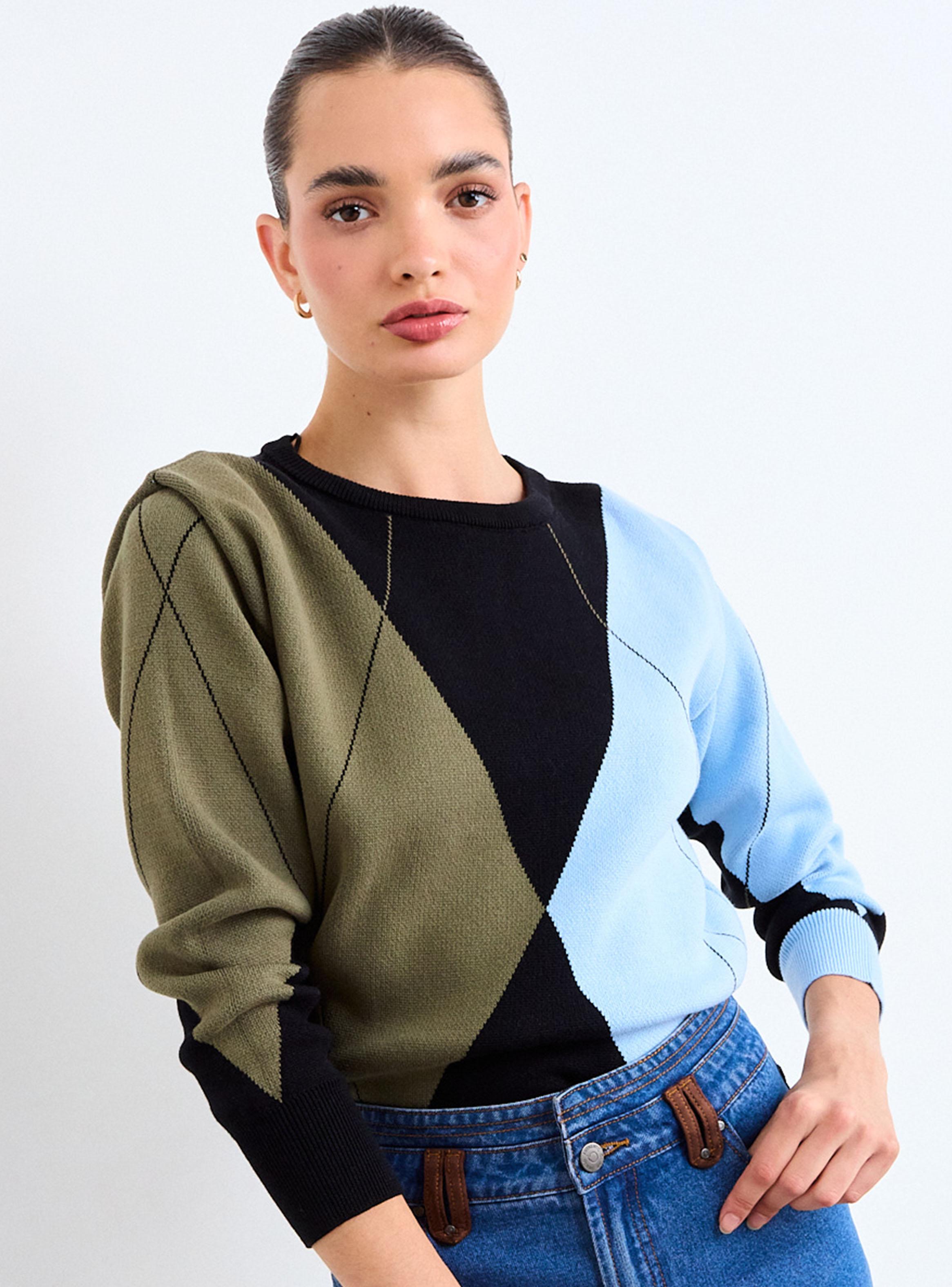 Sweater Fantasía Estampado Geométrico-0