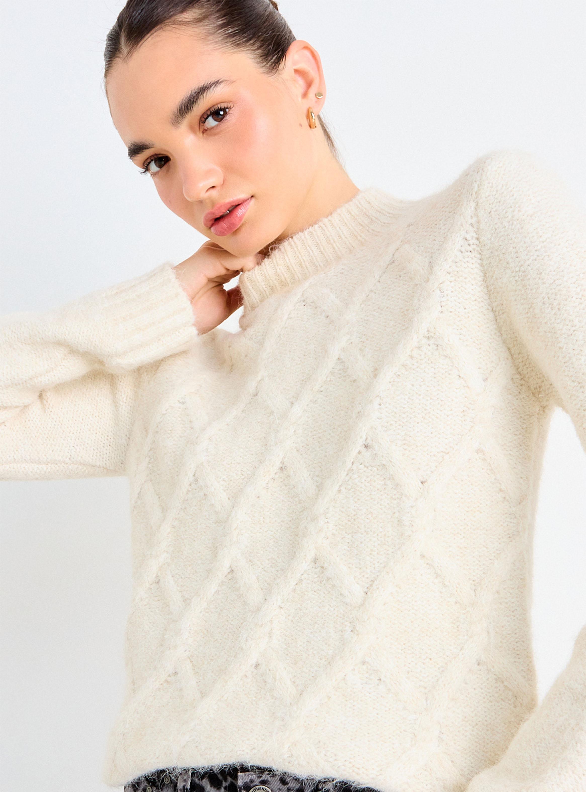 Sweater Moair Trenzado Manga-2