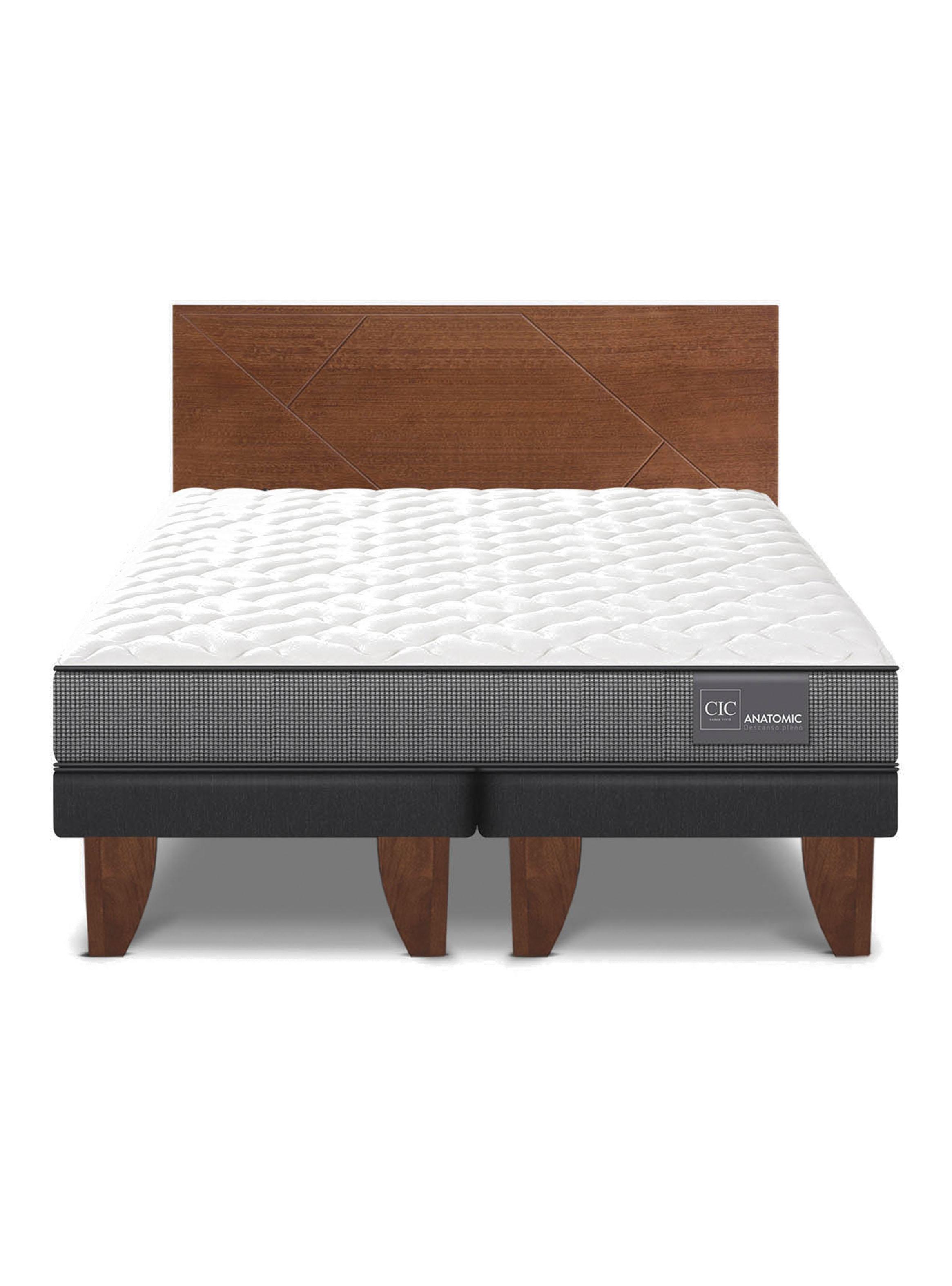 Cama Europea Anatomic 2 Plazas Base Dividida + Respaldo Villarrica-2