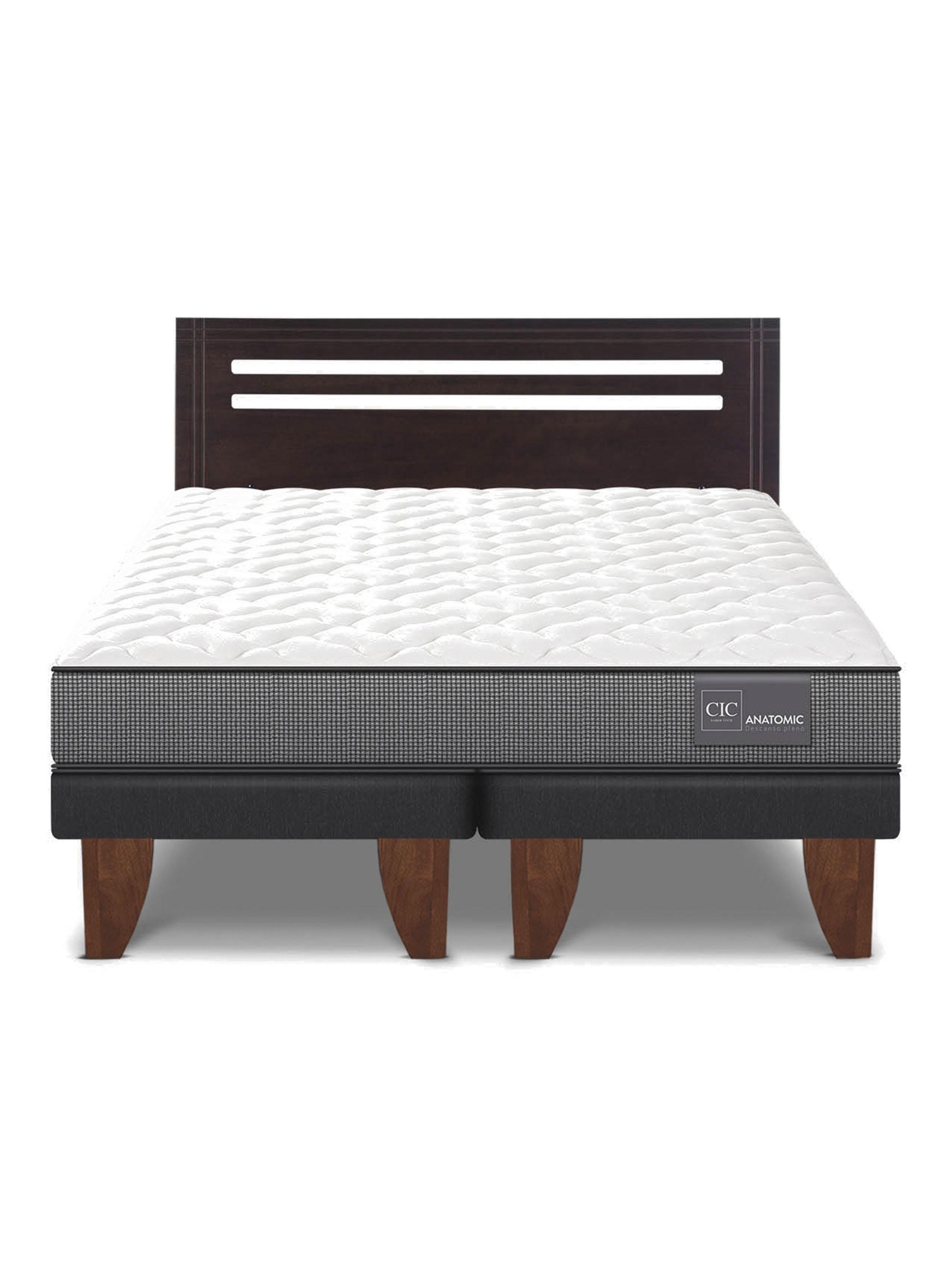 Cama Europea Anatomic 2 Plazas Base Dividida + Respaldo Múnich-2