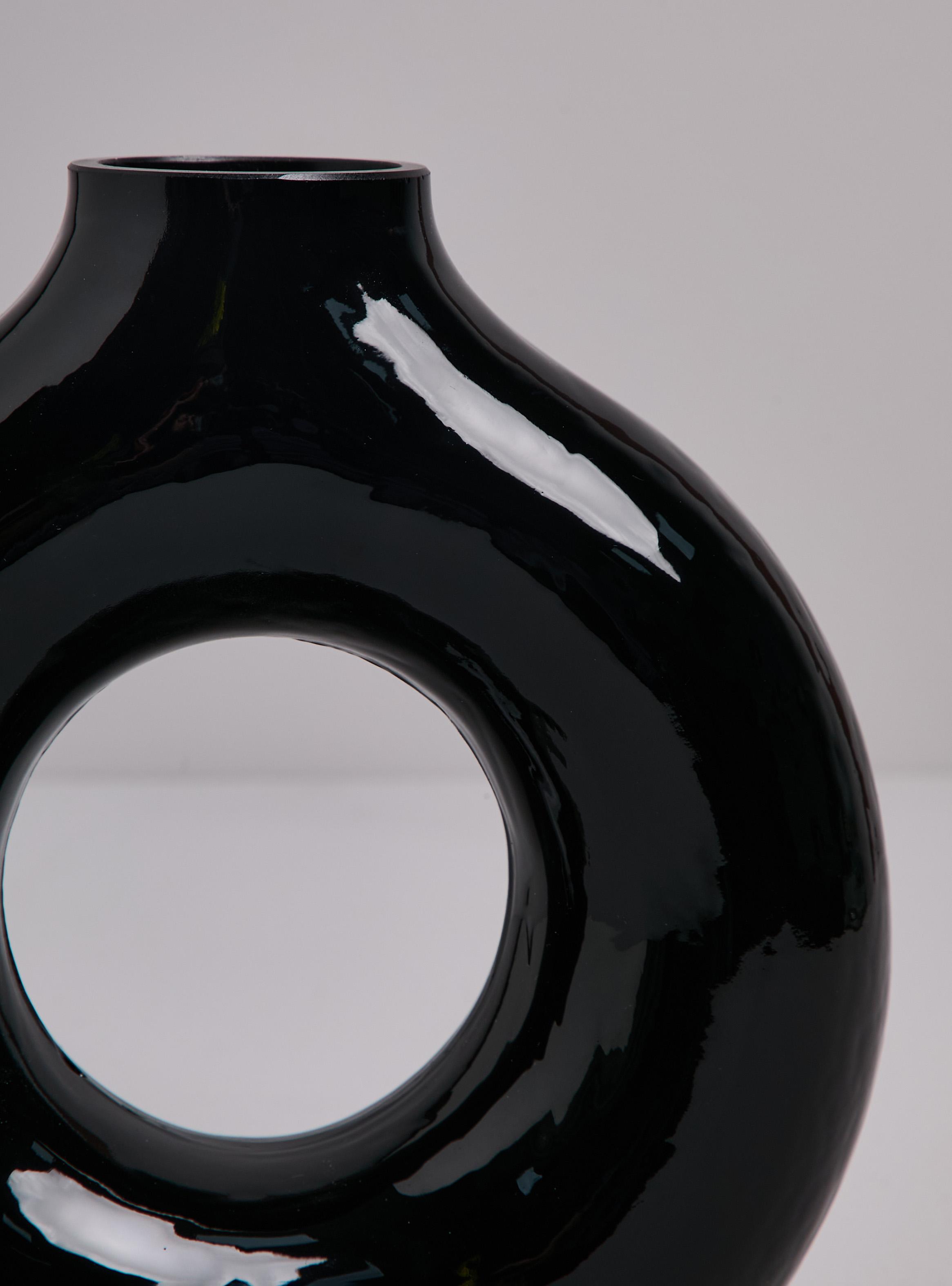 Florero Circulo Negro Bm-2