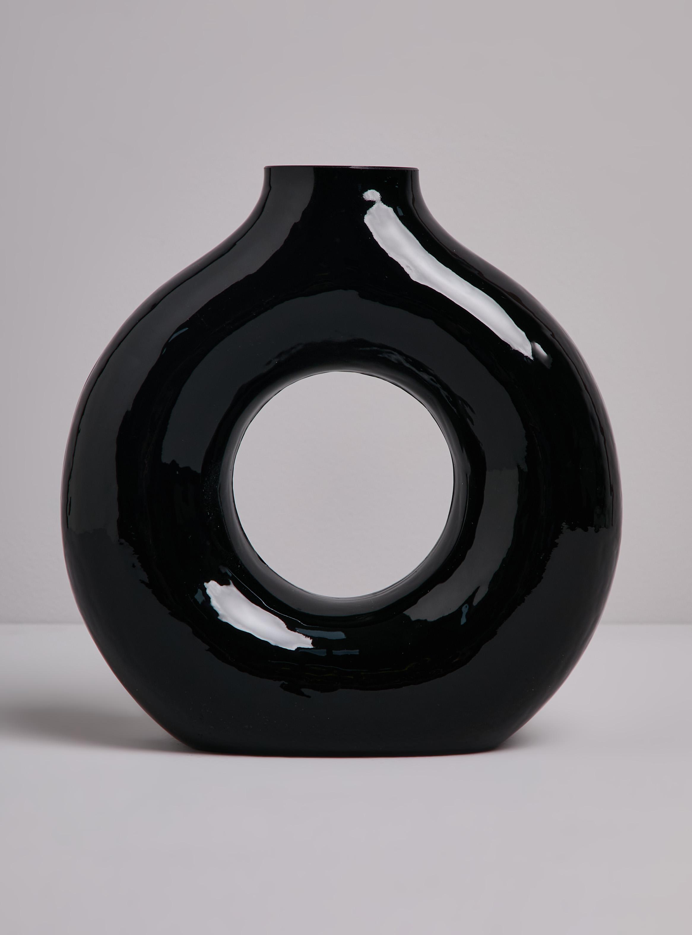 Florero Circulo Negro Bm-0