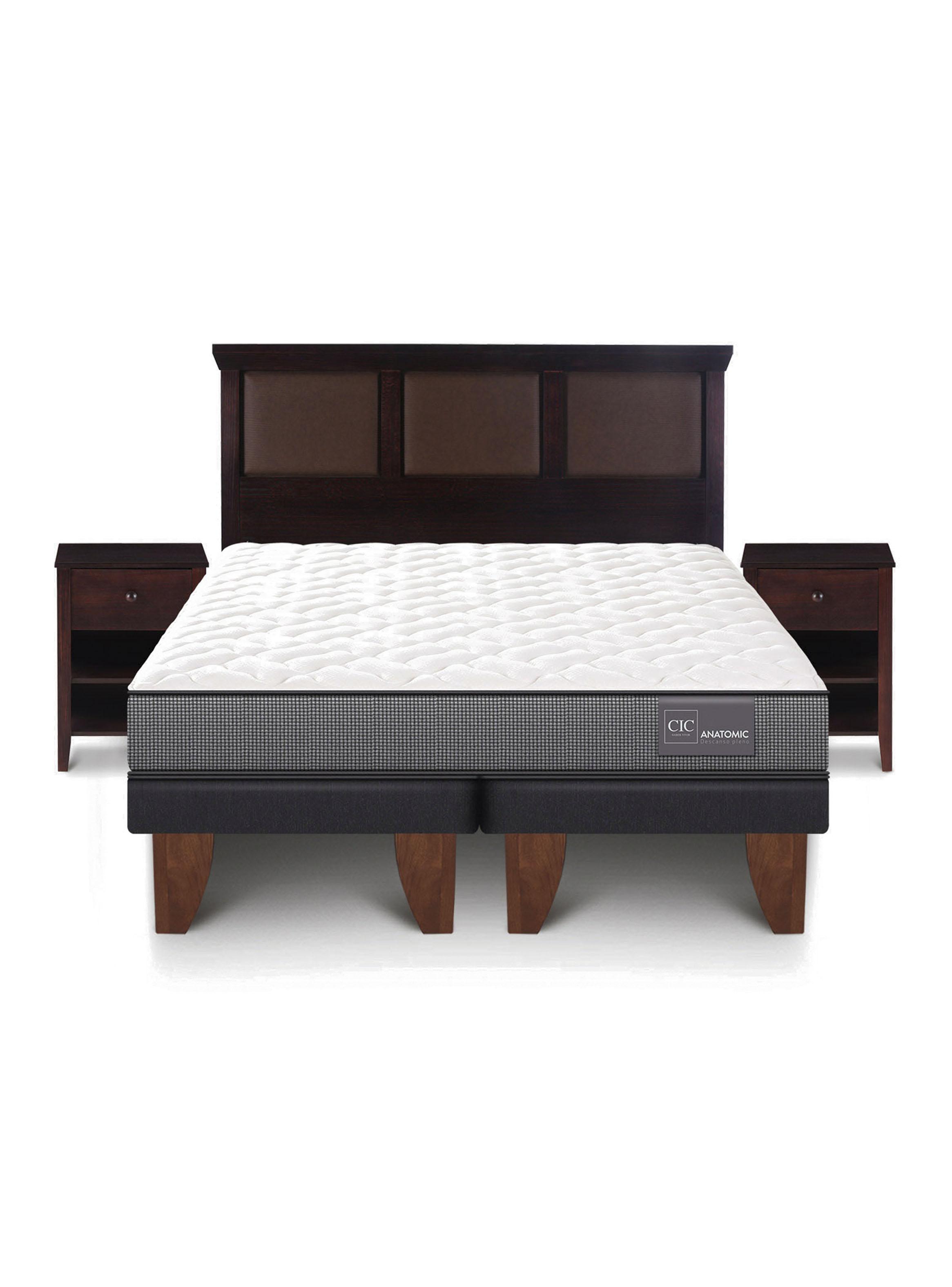 Cama Europea Anatomic King + Set Torino Chocolate-2