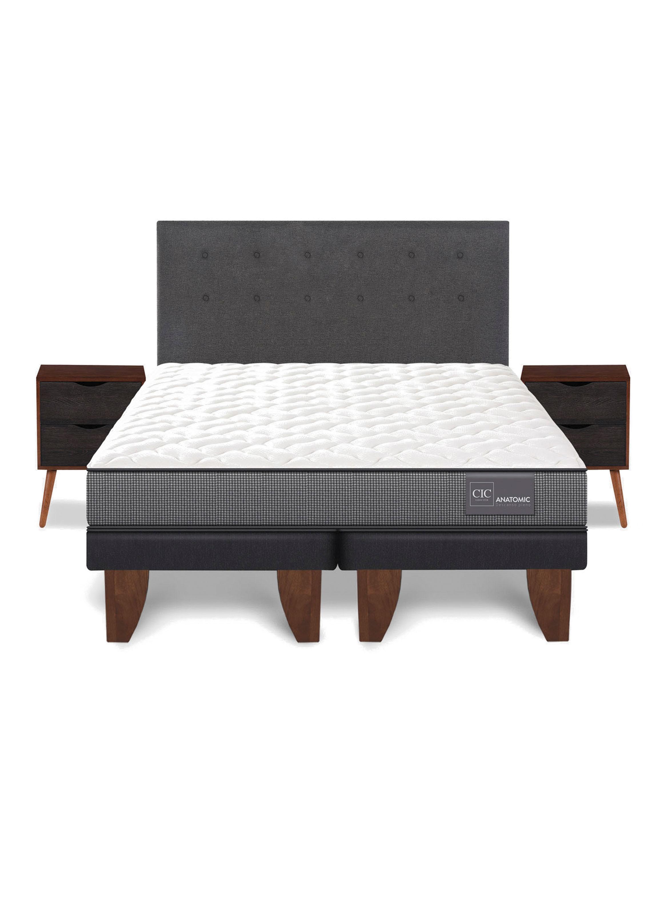 Cama Europea Anatomic 2 Plazas Base Dividida + Set Muebles Eufrates-2