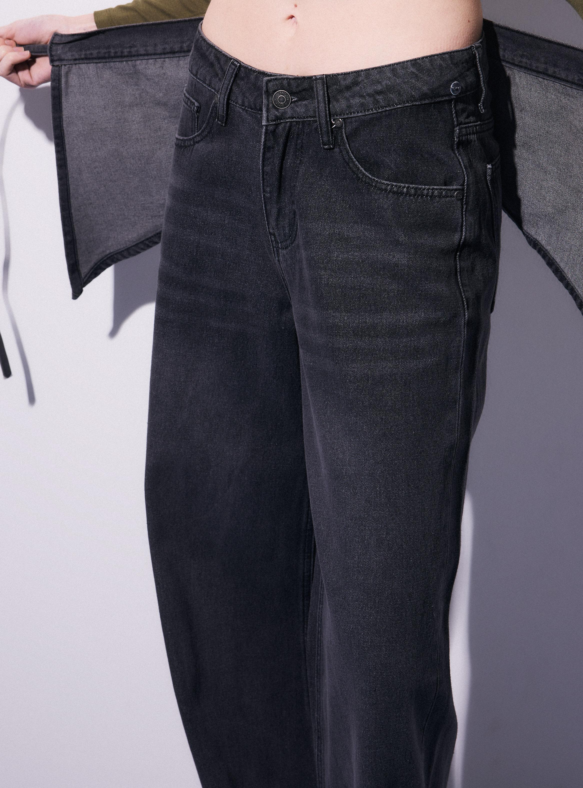 Jeans Barrel Tiro Medio con Pareo-3