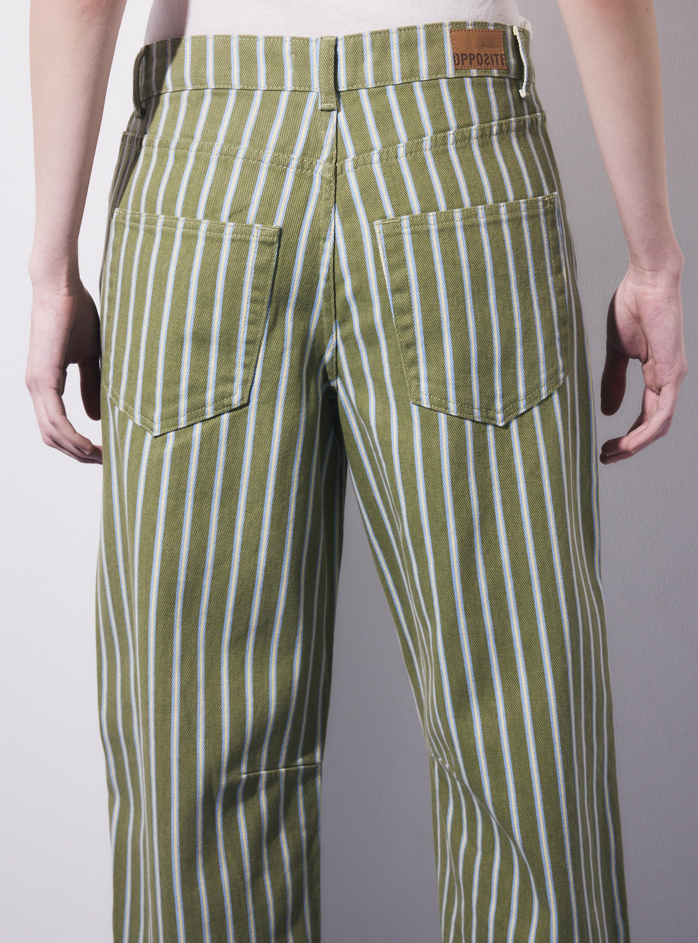 Jeans Rayas Verticales Baggy Tiro Medio-3