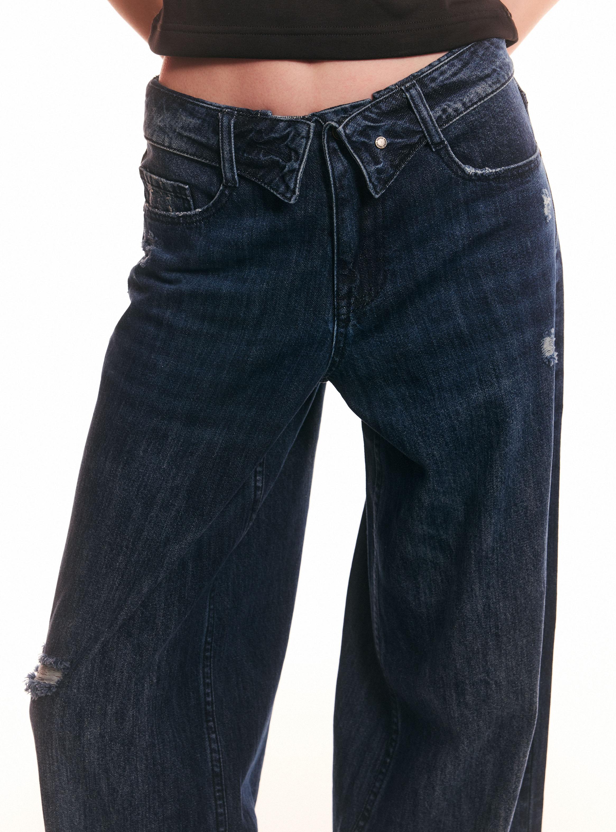 Jeans Rectos Pretina Volteada-2