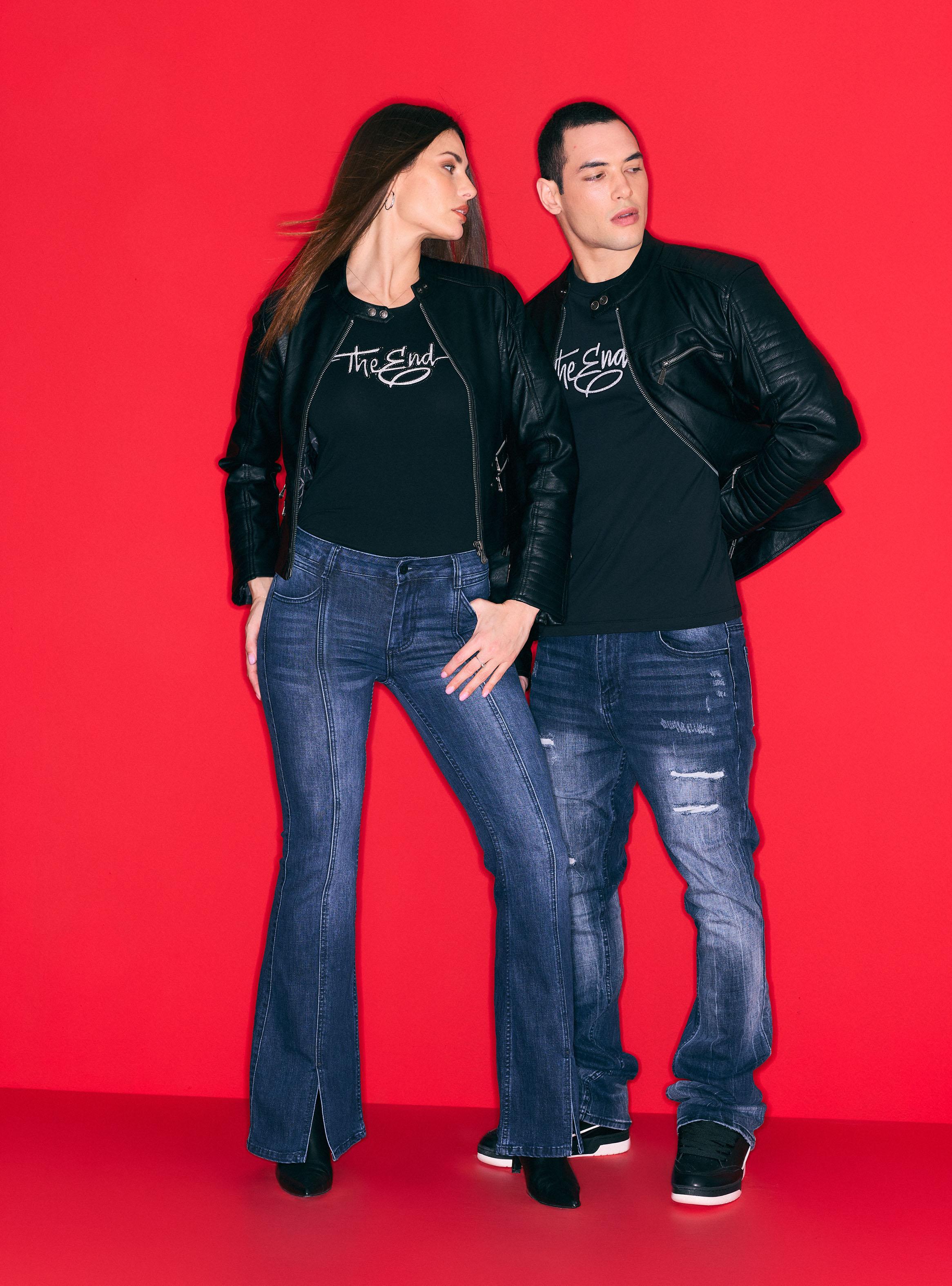 Chaqueta Biker Cuello Mao Doble Bolsillo con Cierre-4