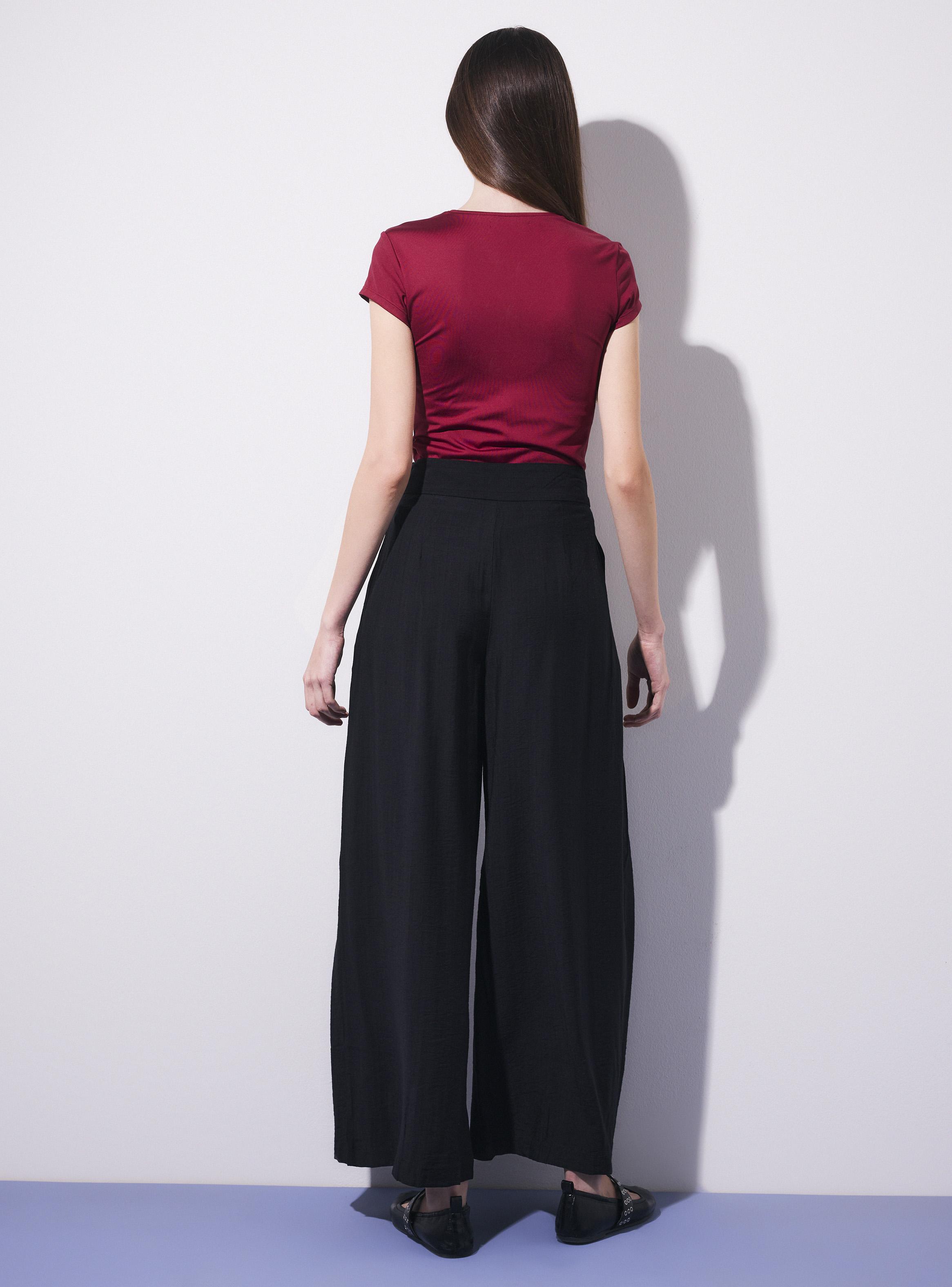 Pantalón Pliegues Frontales Wide Leg-5