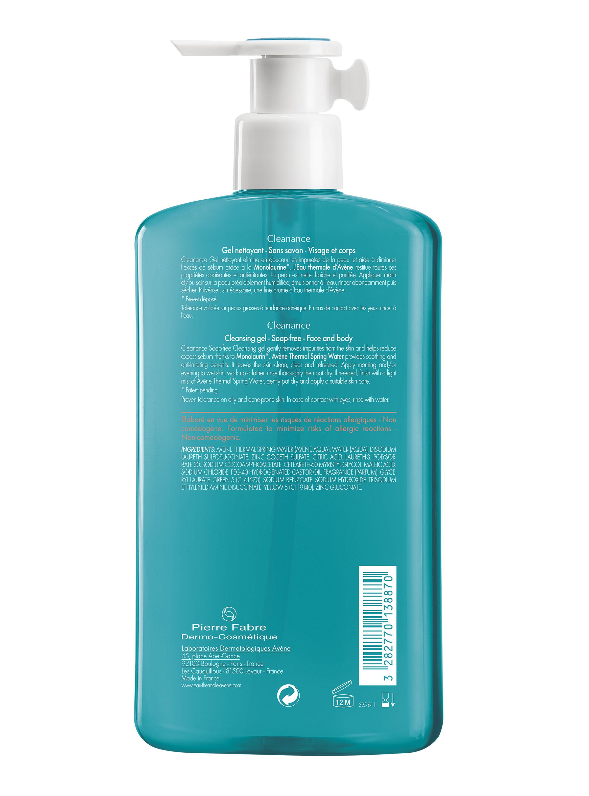 Gel Limpiador Matificante 400ml Piel Mixta a Grasa Avène Cleanance-2
