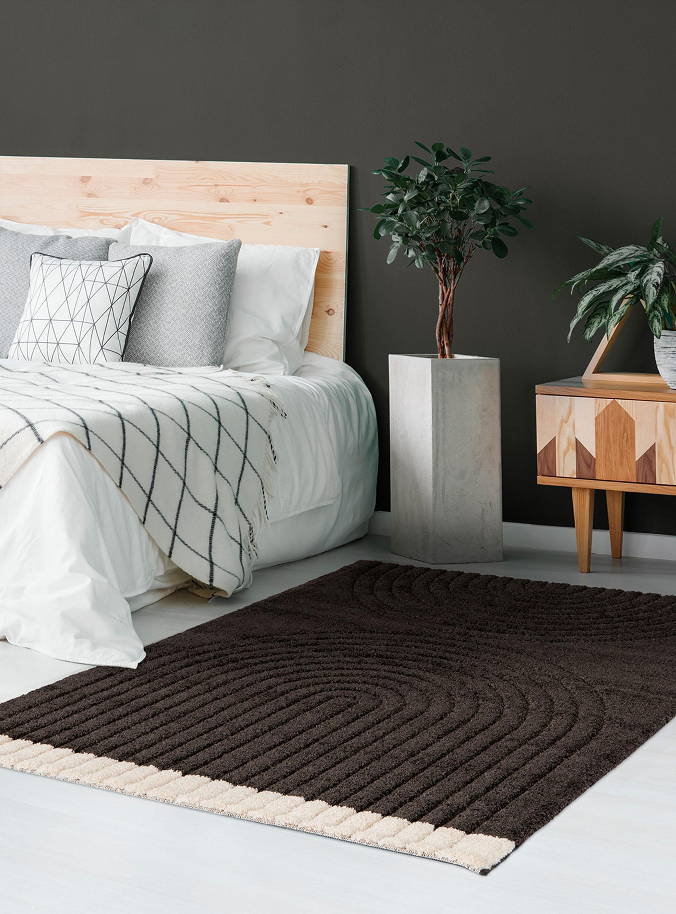 Bajada de Cama Fara 80x150 cm Negro-2