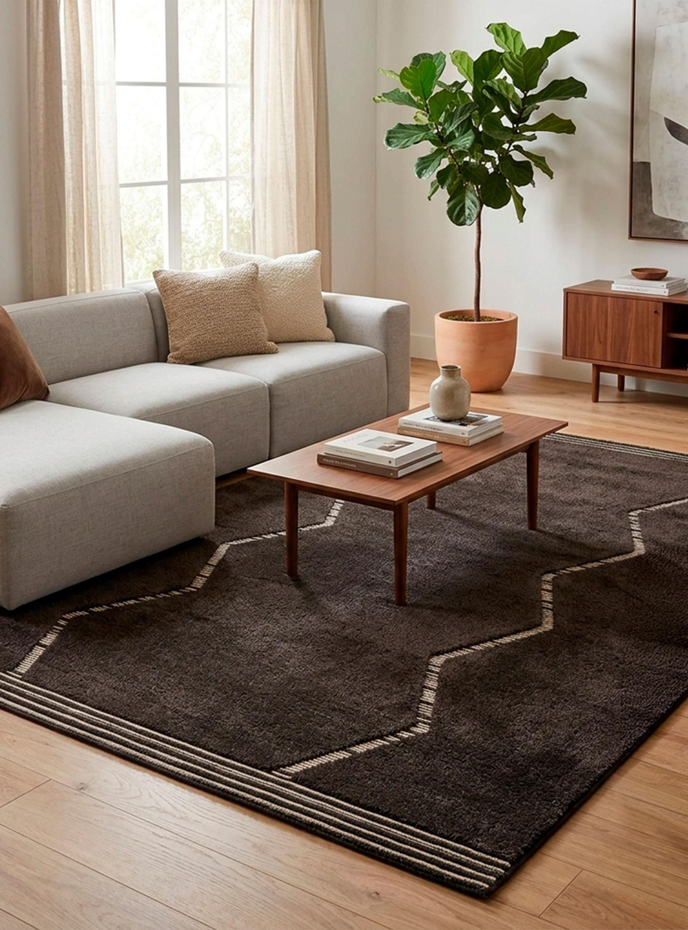 Alfombra Fara 160x230 cm Negro-2