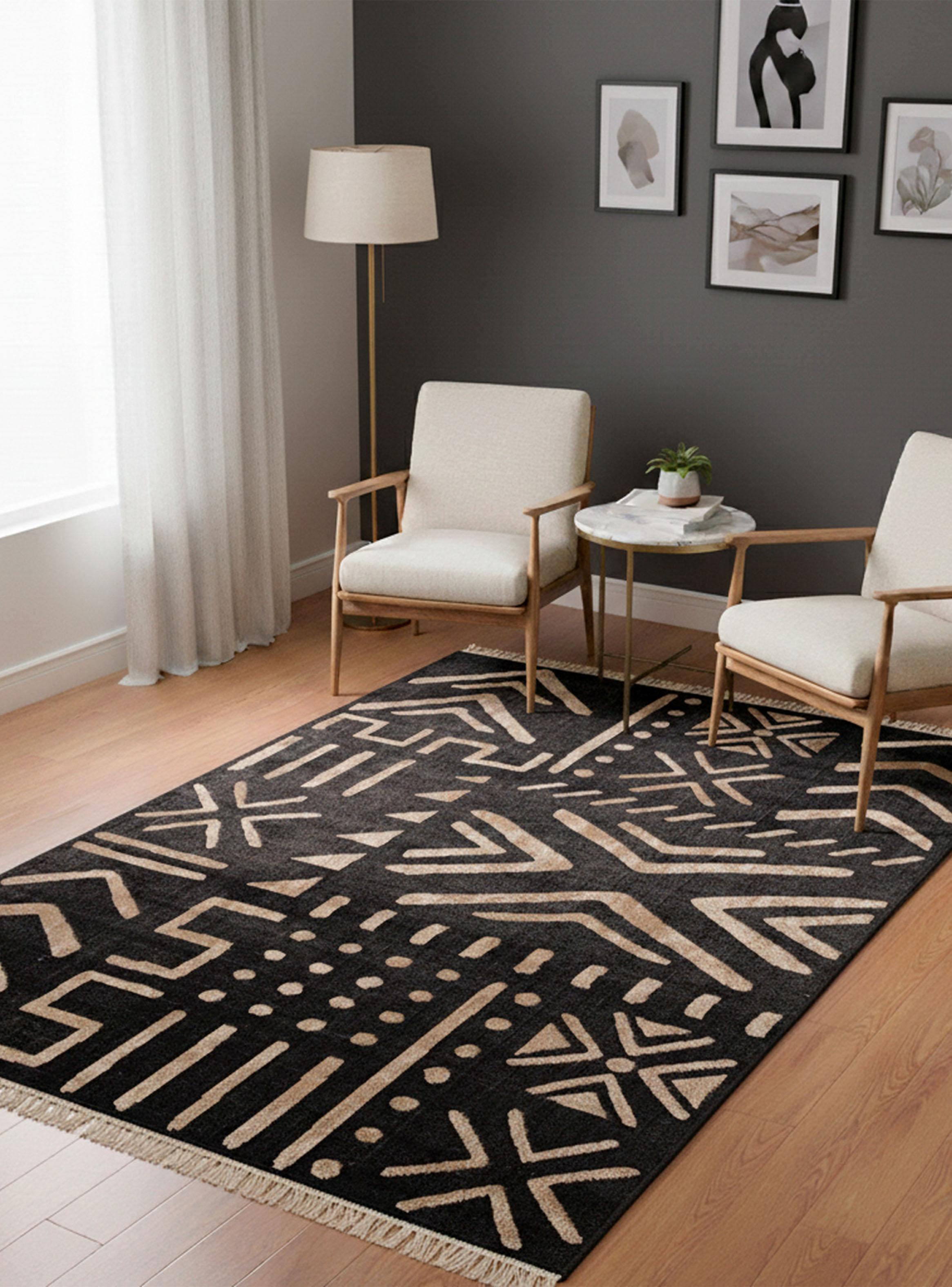 Alfombra Fold 120x170 cm Negro-2