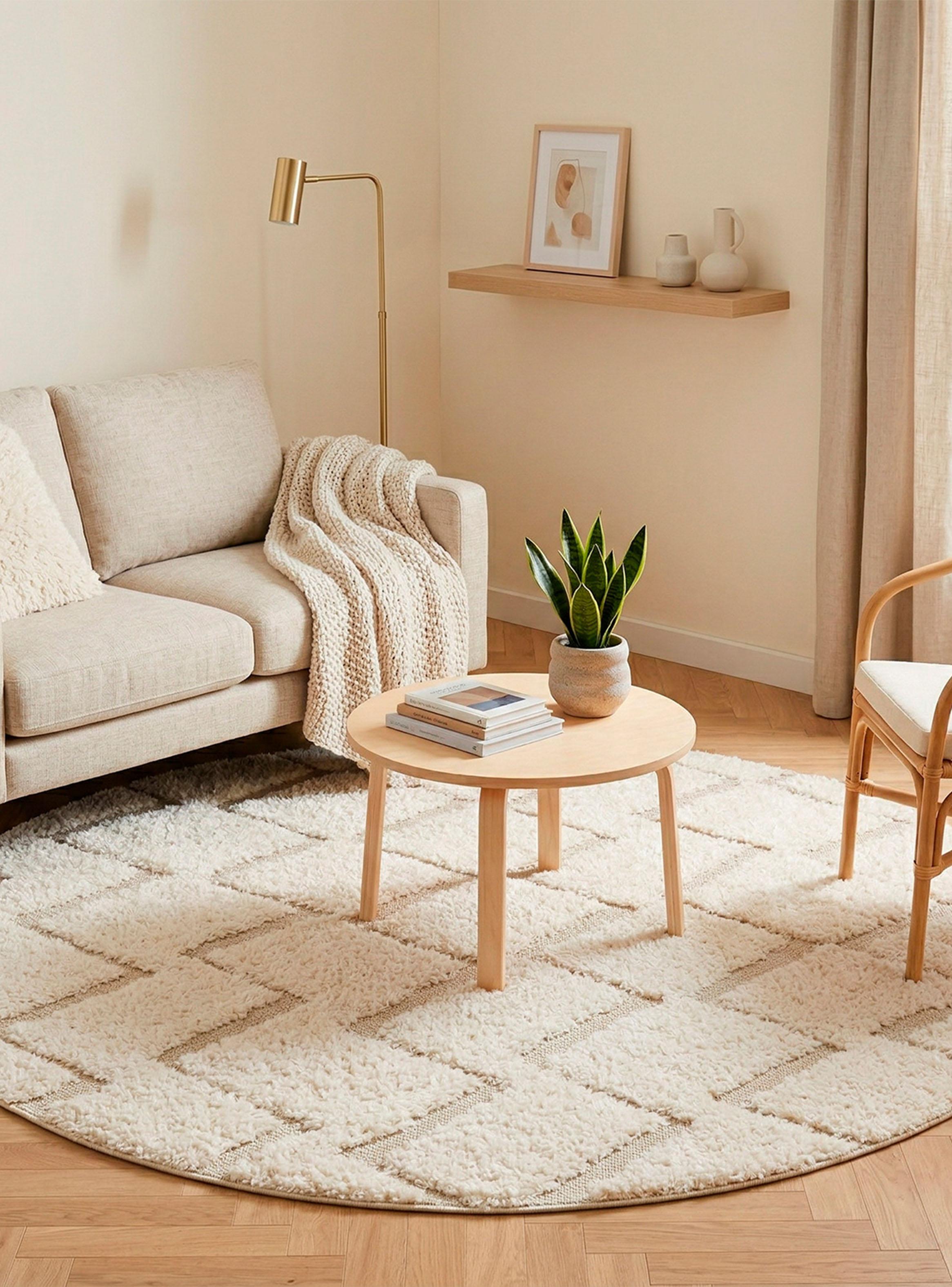 Alfombra Ritual 160x160 cm Crema-2