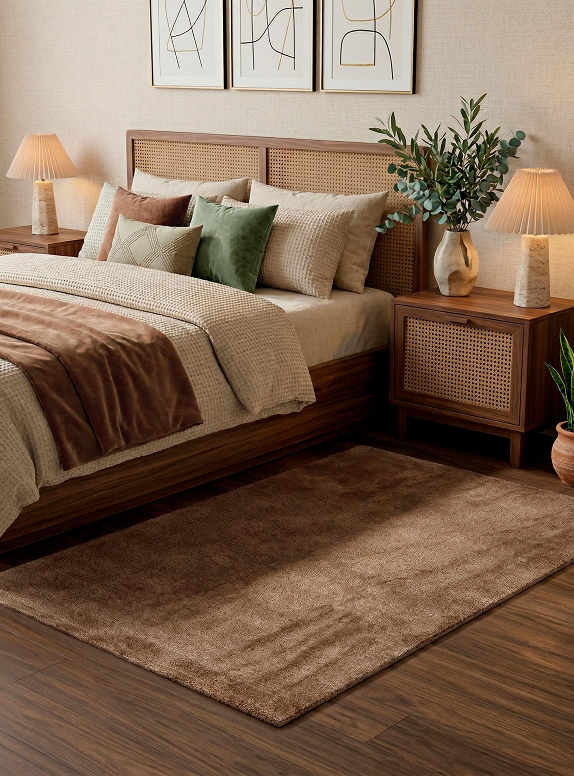 Bajada de Cama Kiss 80x150 cm Beige Shaggy-2