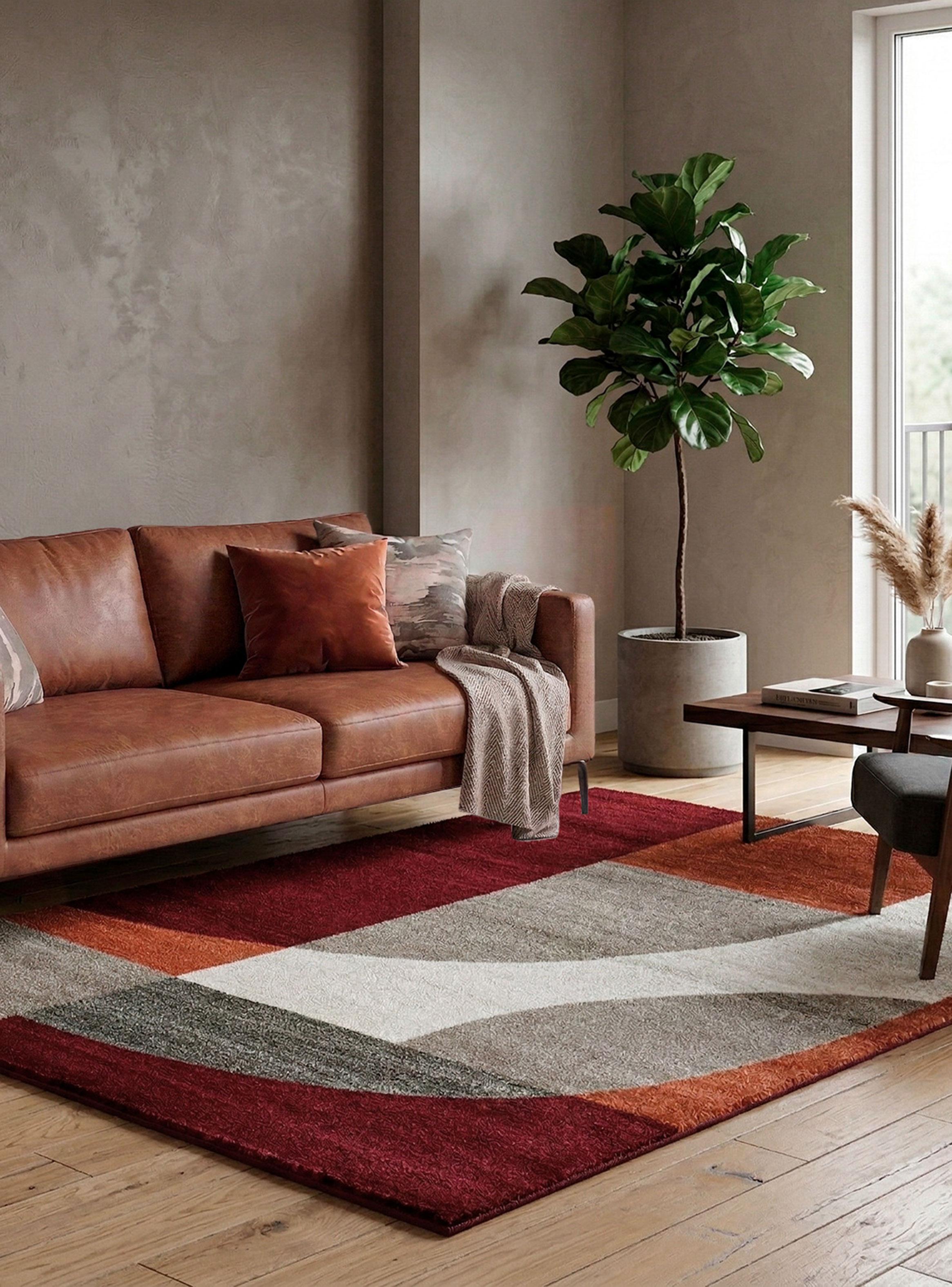 Alfombra Access 133x190 cm Rust Rojo-2