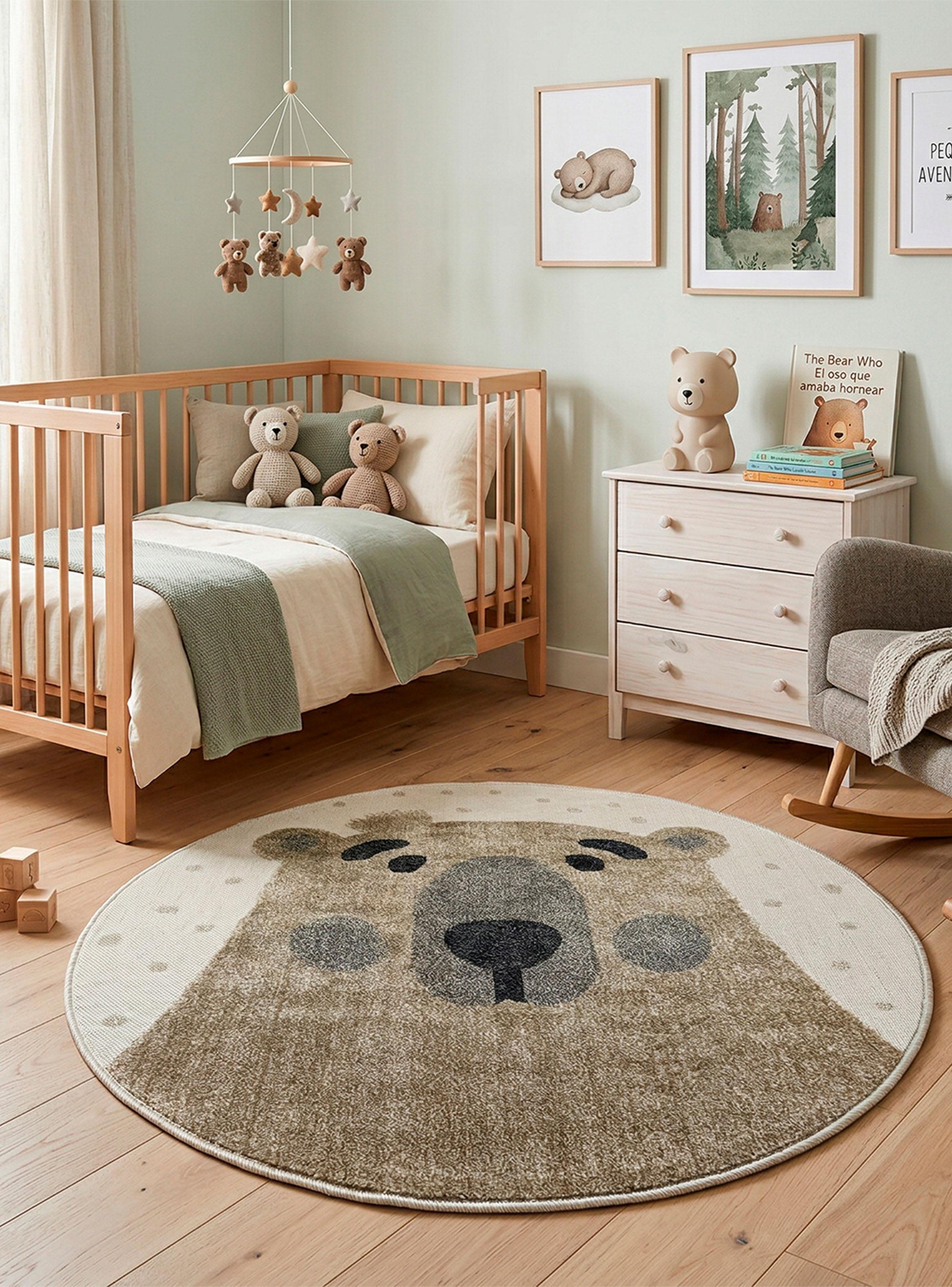 Alfombra Mango Kids 120x120 cm Café-2