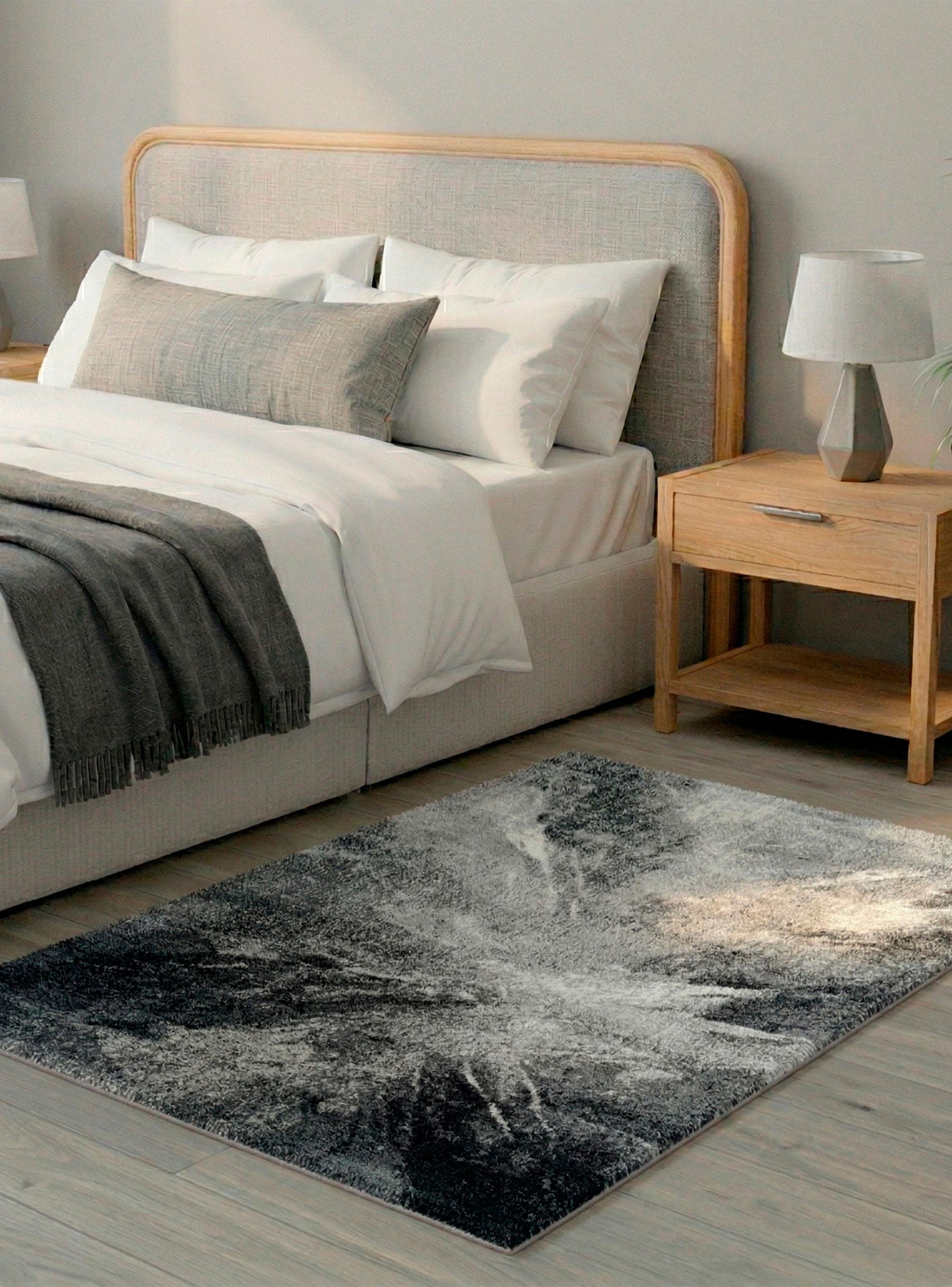 Bajada de cama Paint 57x120 cm Gris-2