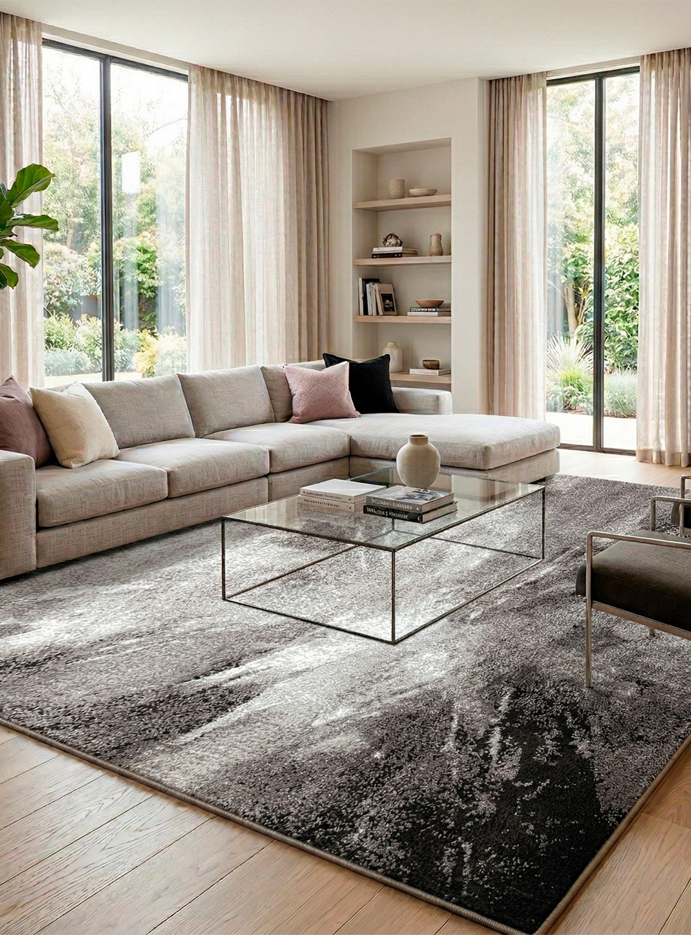 Alfombra Paint 160x230 cm Gris Moderno-2