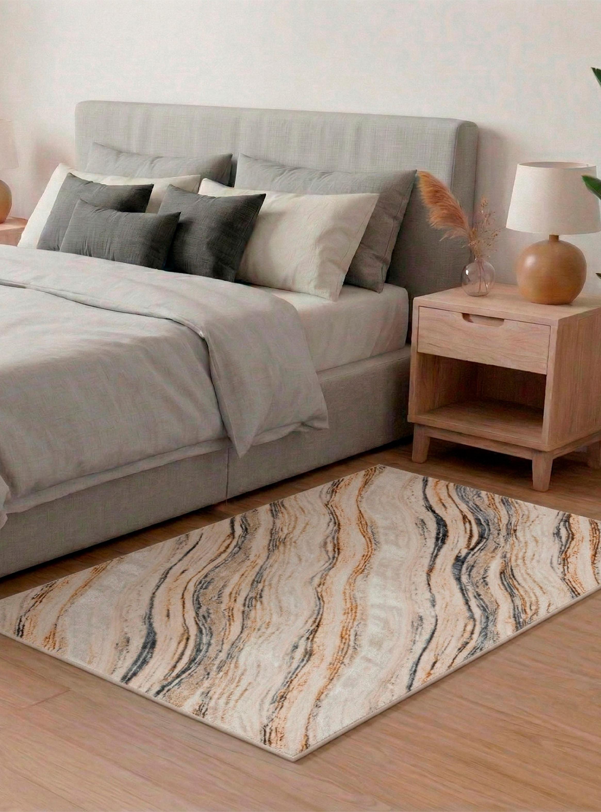 Bajada de Cama Oak 60x120 cm Líneas Onduladas-2