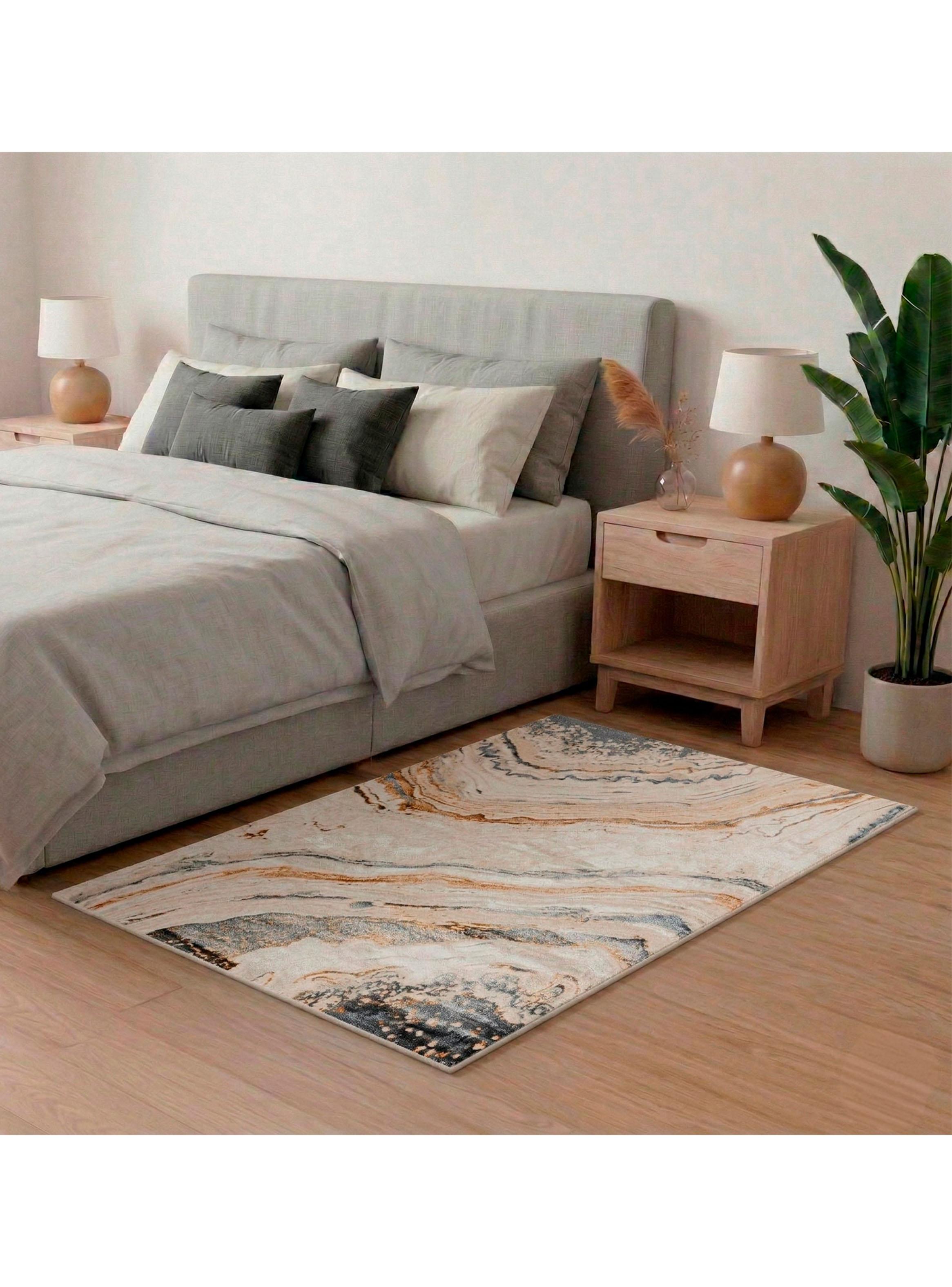 Alfombra de Pasillo Oak 60x240 cm Líneas Ondulado-2