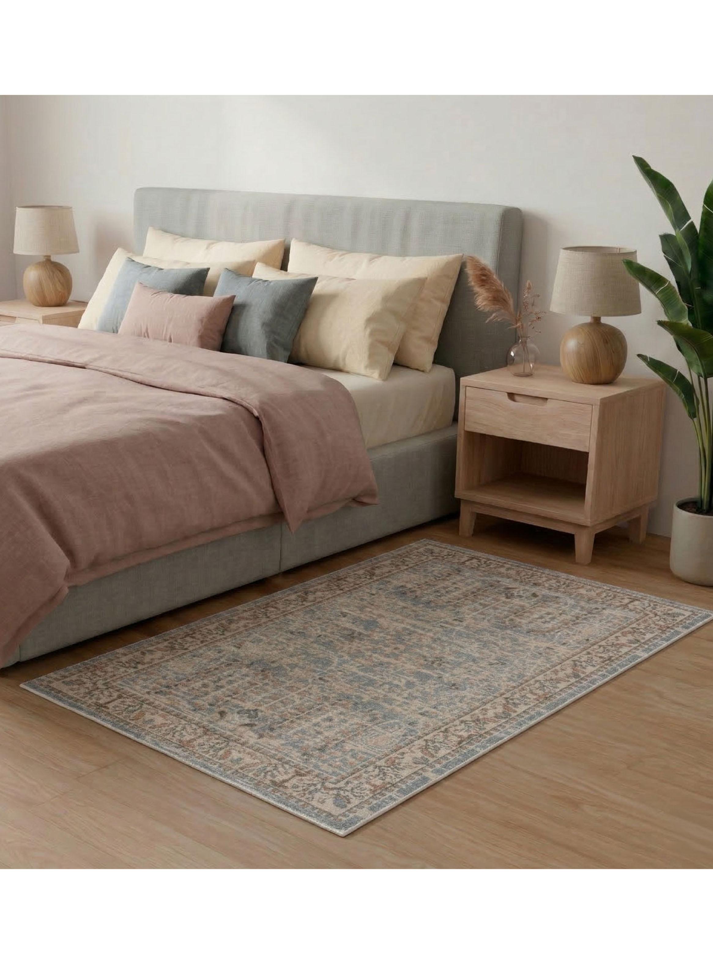 Bajada de Cama Peaceful 60x120 cm Celeste-2